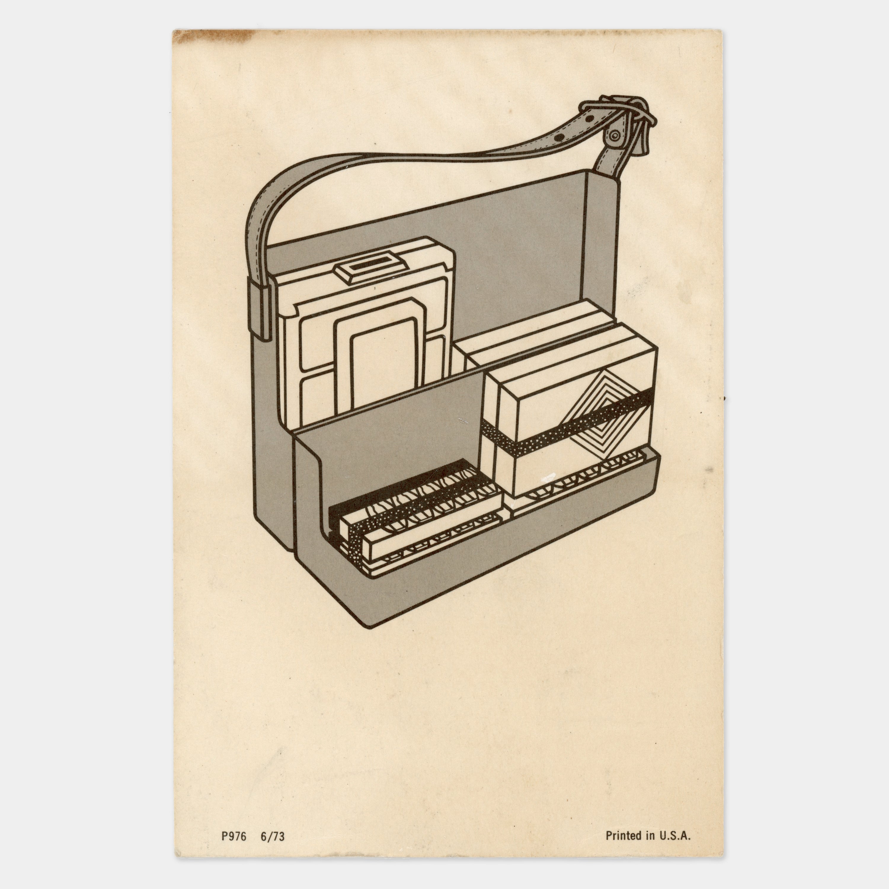 1973 Polaroid SX-70 Camera and Case Illustration