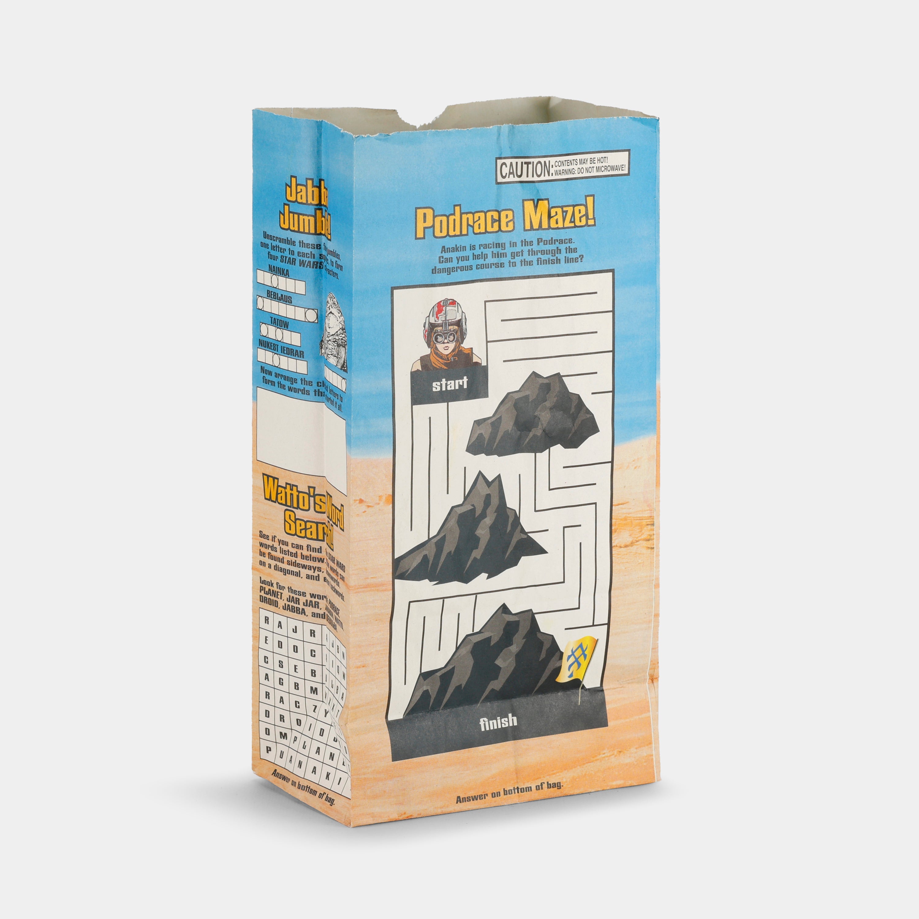 Star Wars Taco Bell Kid's Paper Meal Bag - Star Wars Episode I: The Phantom Menace
