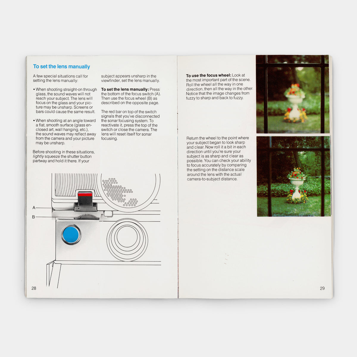 Polaroid SX-70 Sonar Land Camera Special Edition Manual