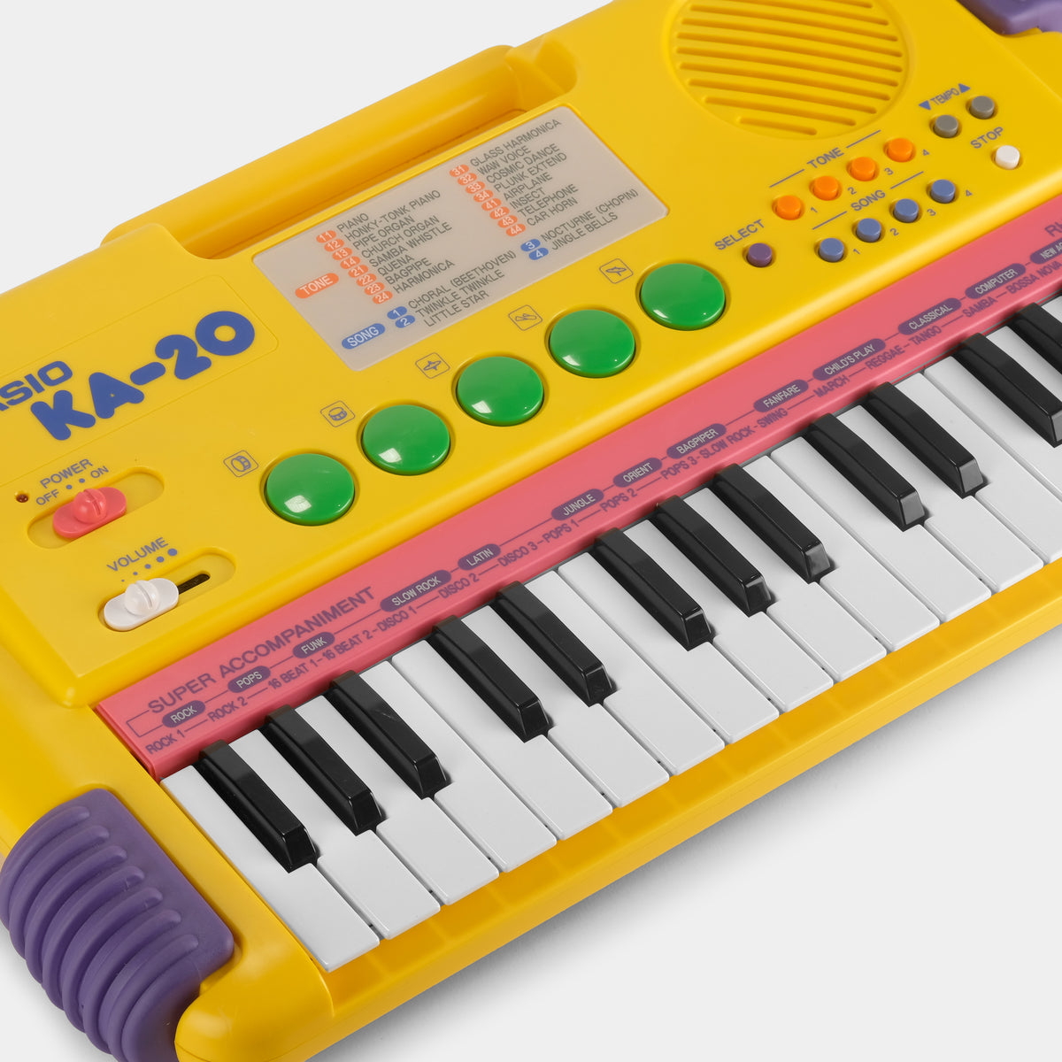 Casio KA-20 Yellow Synthesizer Keyboard – Retrospekt