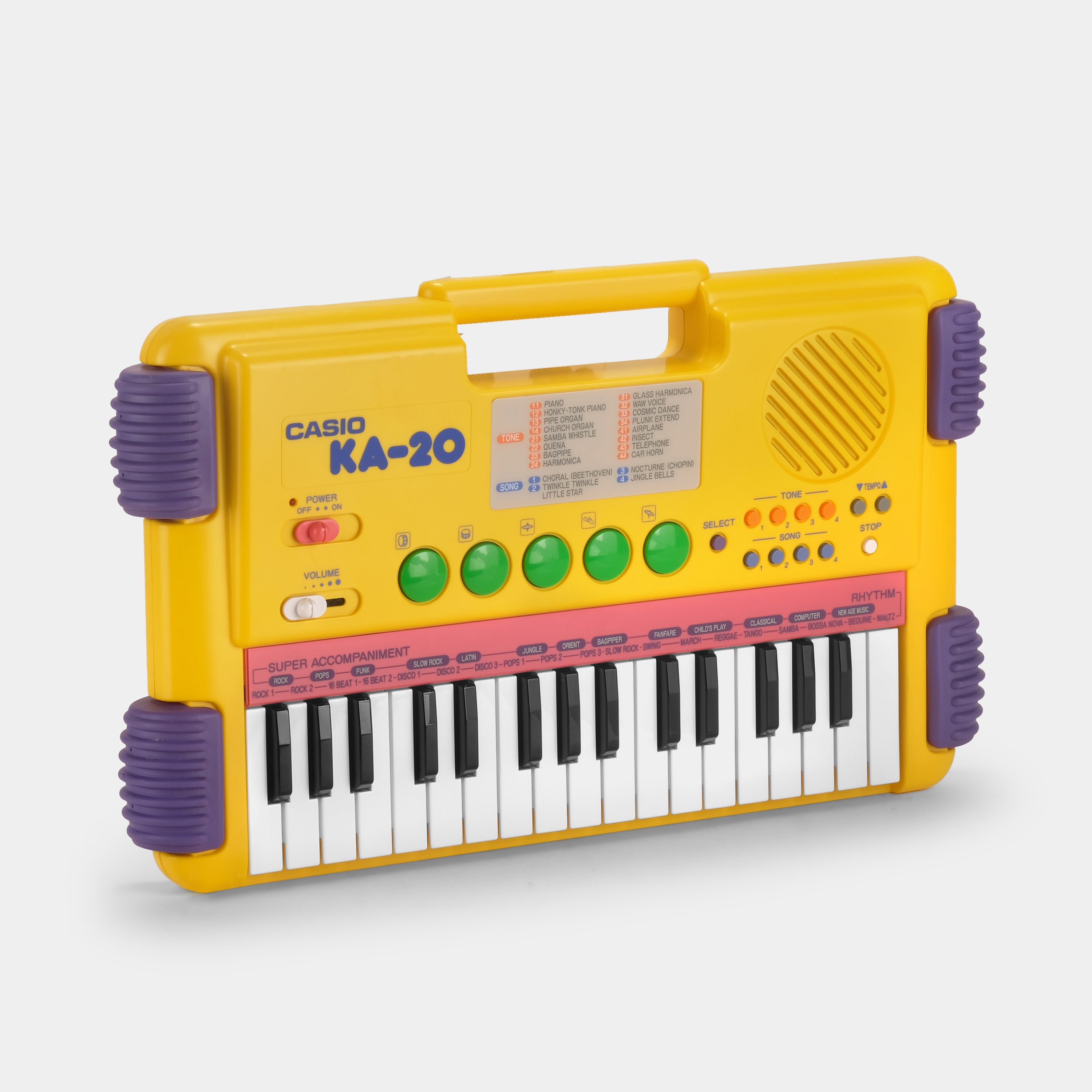 Casio KA-20 Yellow Synthesizer Keyboard