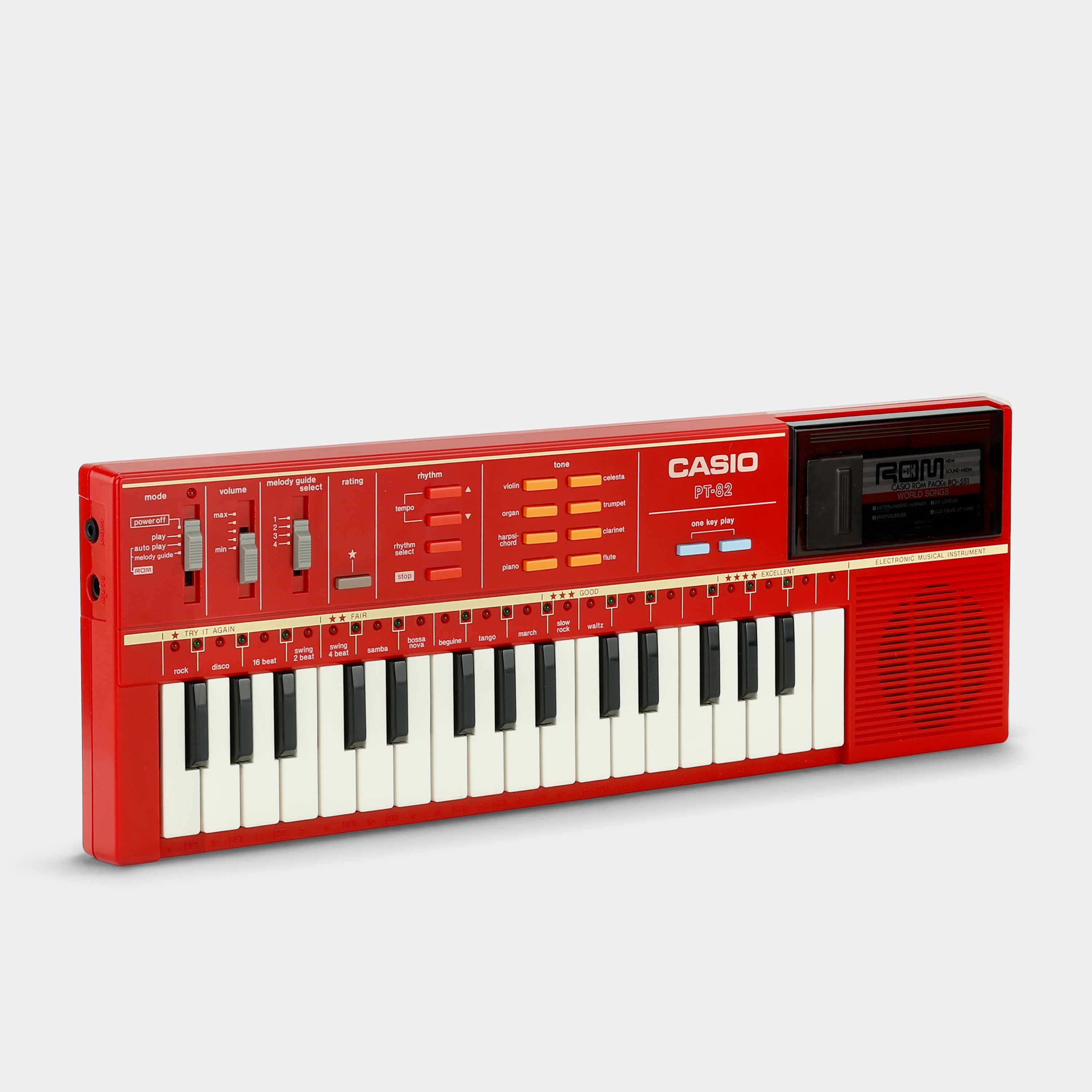 Casio PT-82 32-Key Red Mini Synthesizer