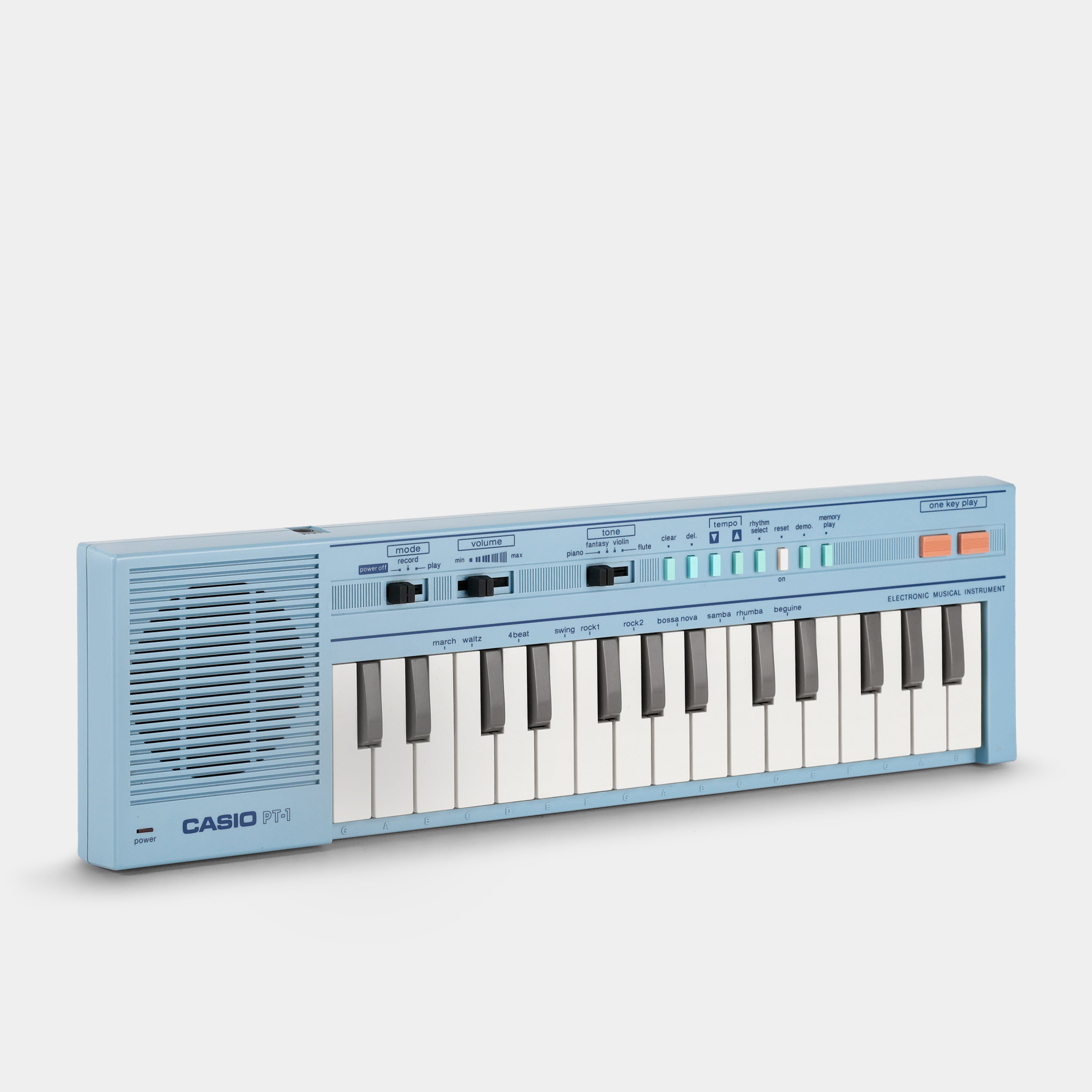 Casio PT-1 Blue Mini Synthesizer Keyboard