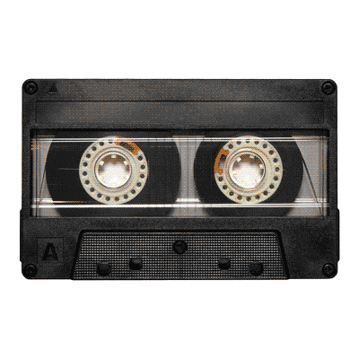 animation of flat cassette rotating