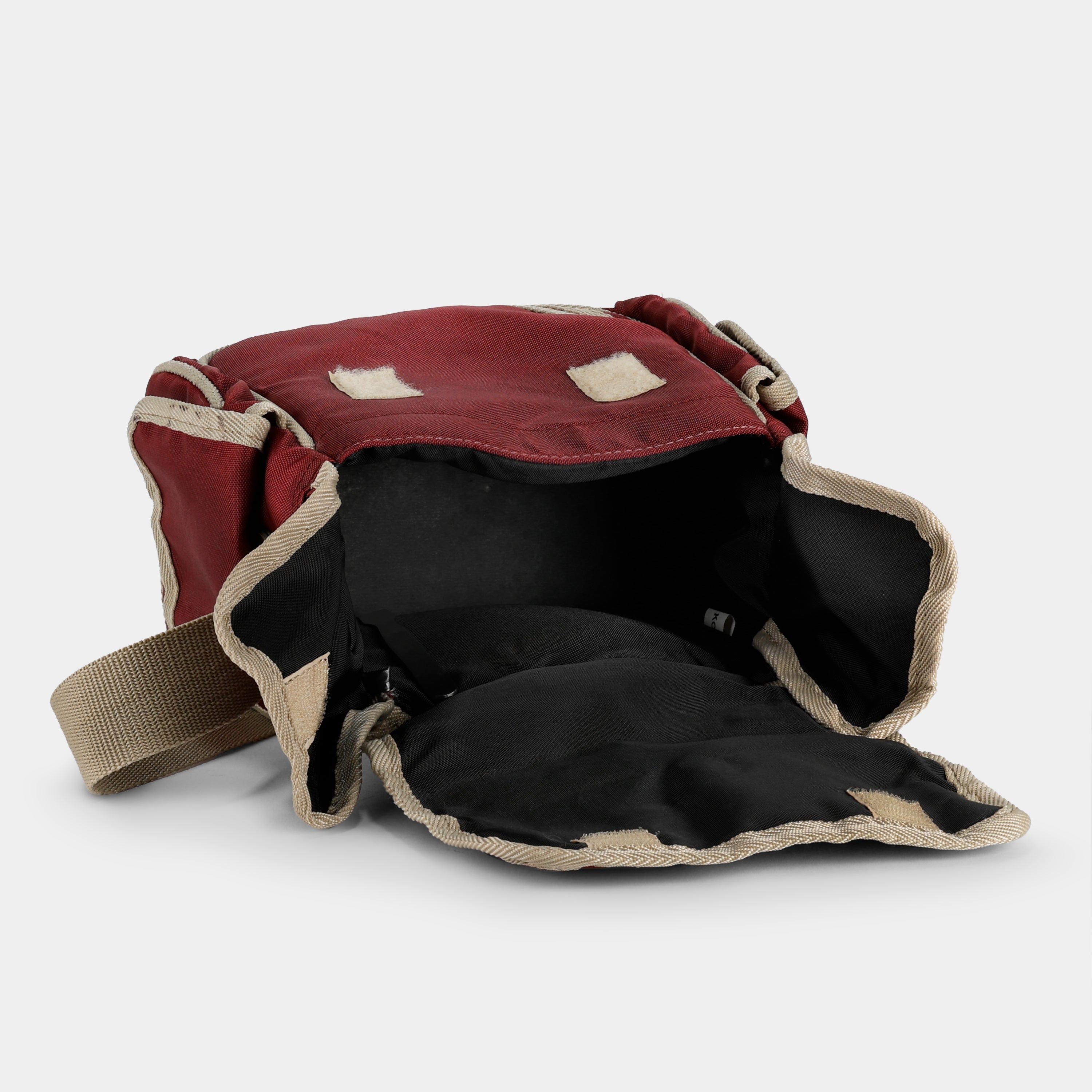 Maroon and Tan Camera Bag