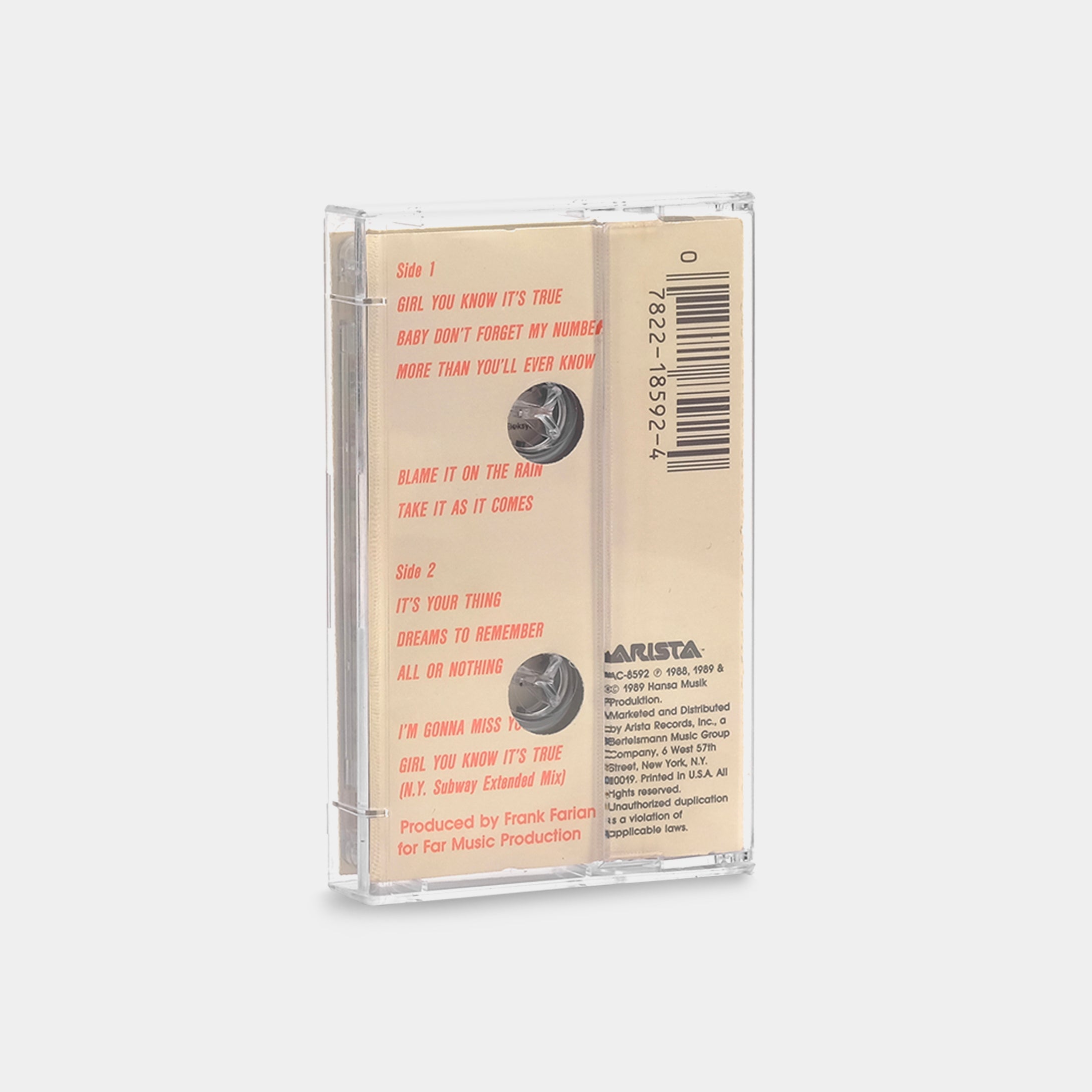 Milli Vanilli - Girl You Know It's True Cassette Tape