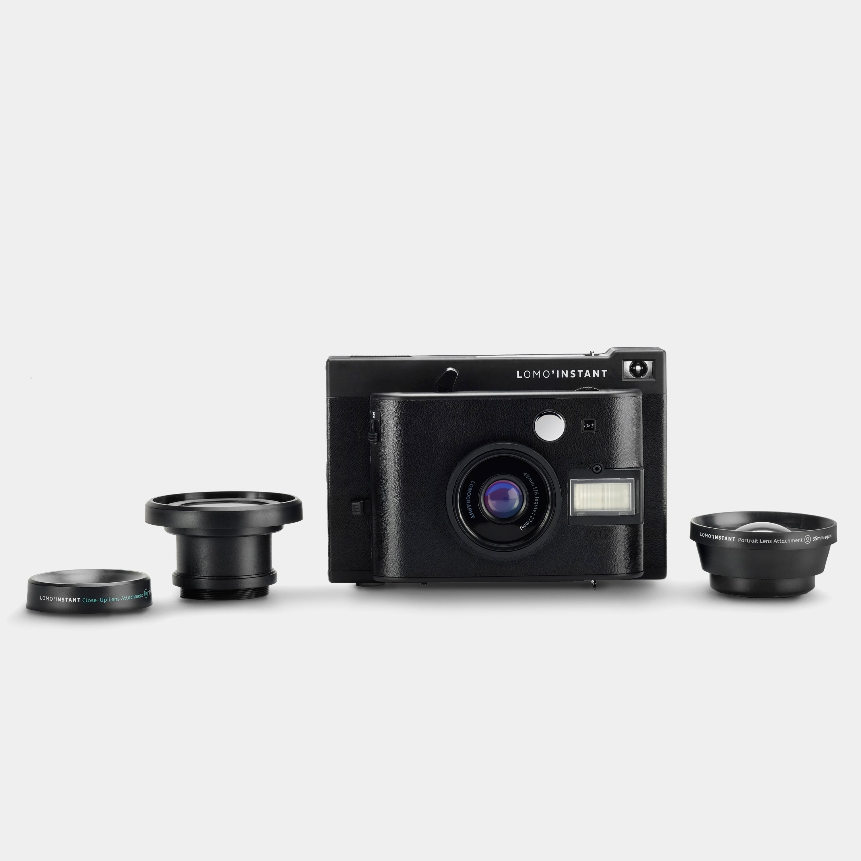 Lomography Lomo'Instant Instax Mini Black Instant Film Camera and Lenses