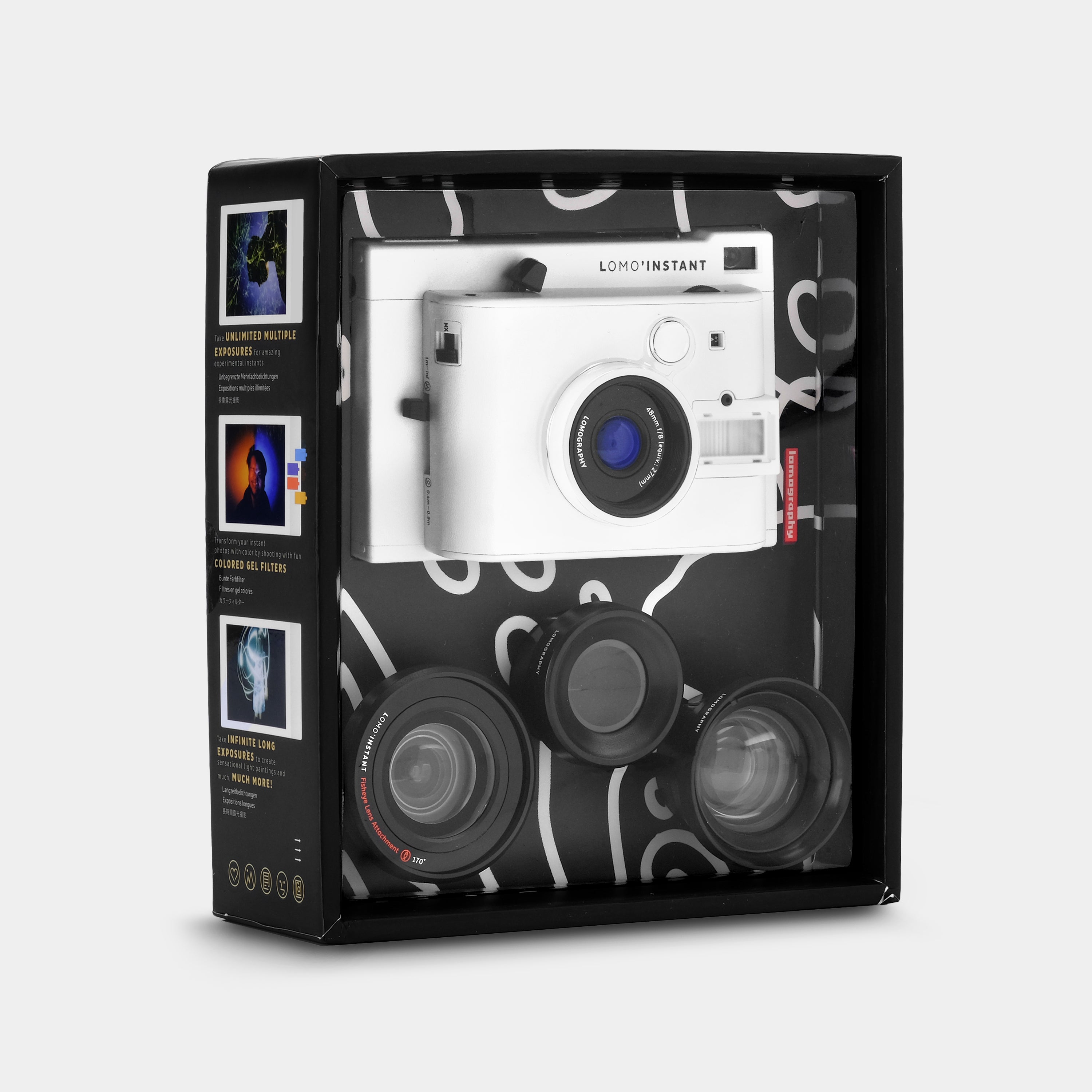 Lomography Lomo'Instant Instax Mini White Instant Film Camera and Lenses