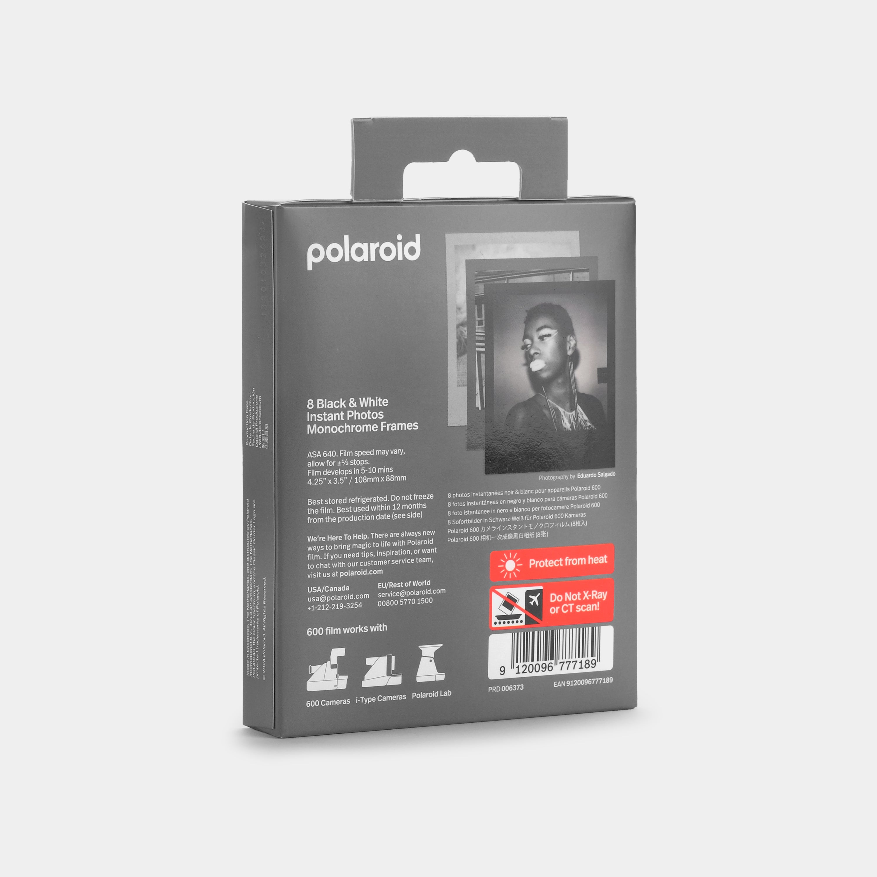 Polaroid B&W 600 Instant Film - Monochrome Frames