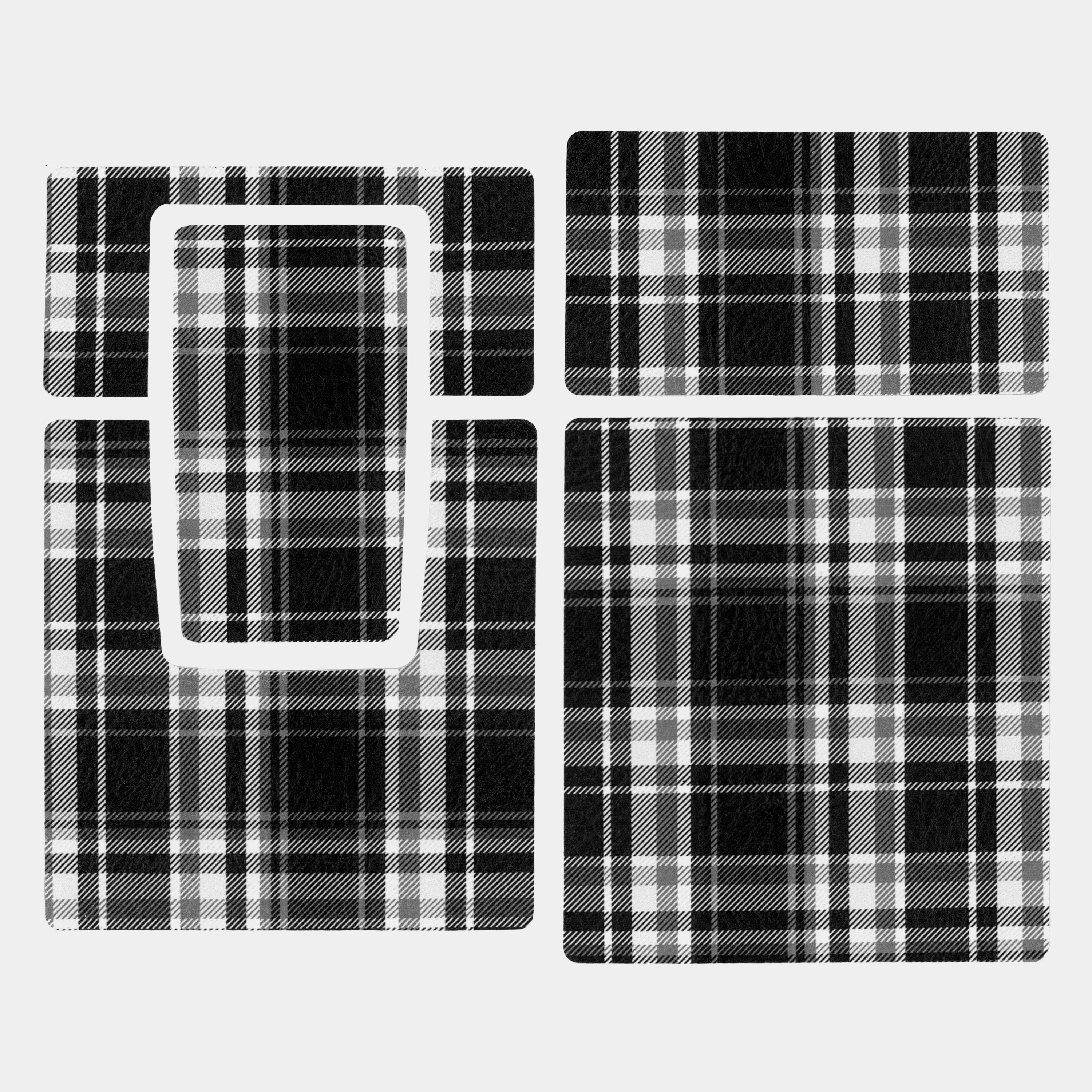 SX-70/SLR-680 Black and White Plaid Vegan Leather Camera Skins