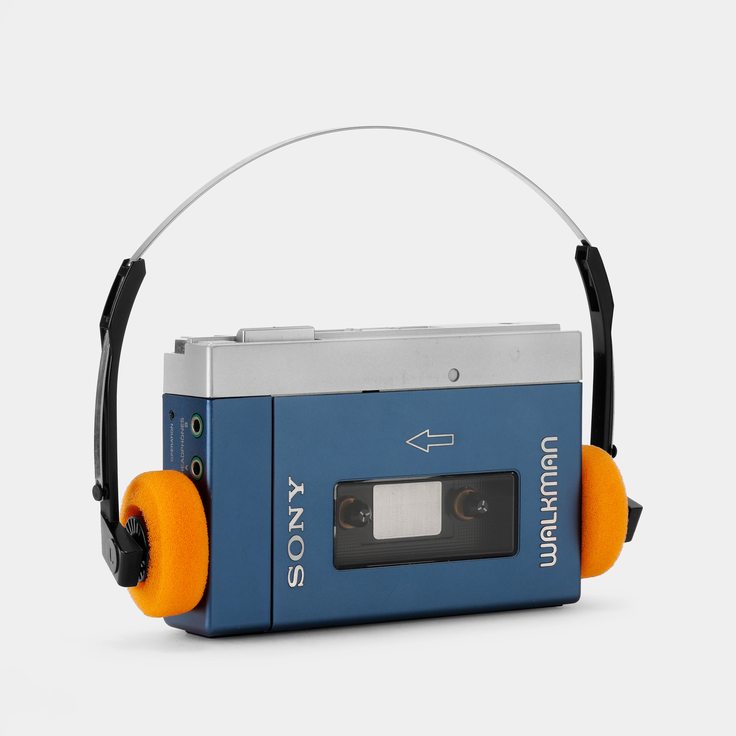 Sony Walkman TPS-L2 Portable Cassette Player With Blue Case