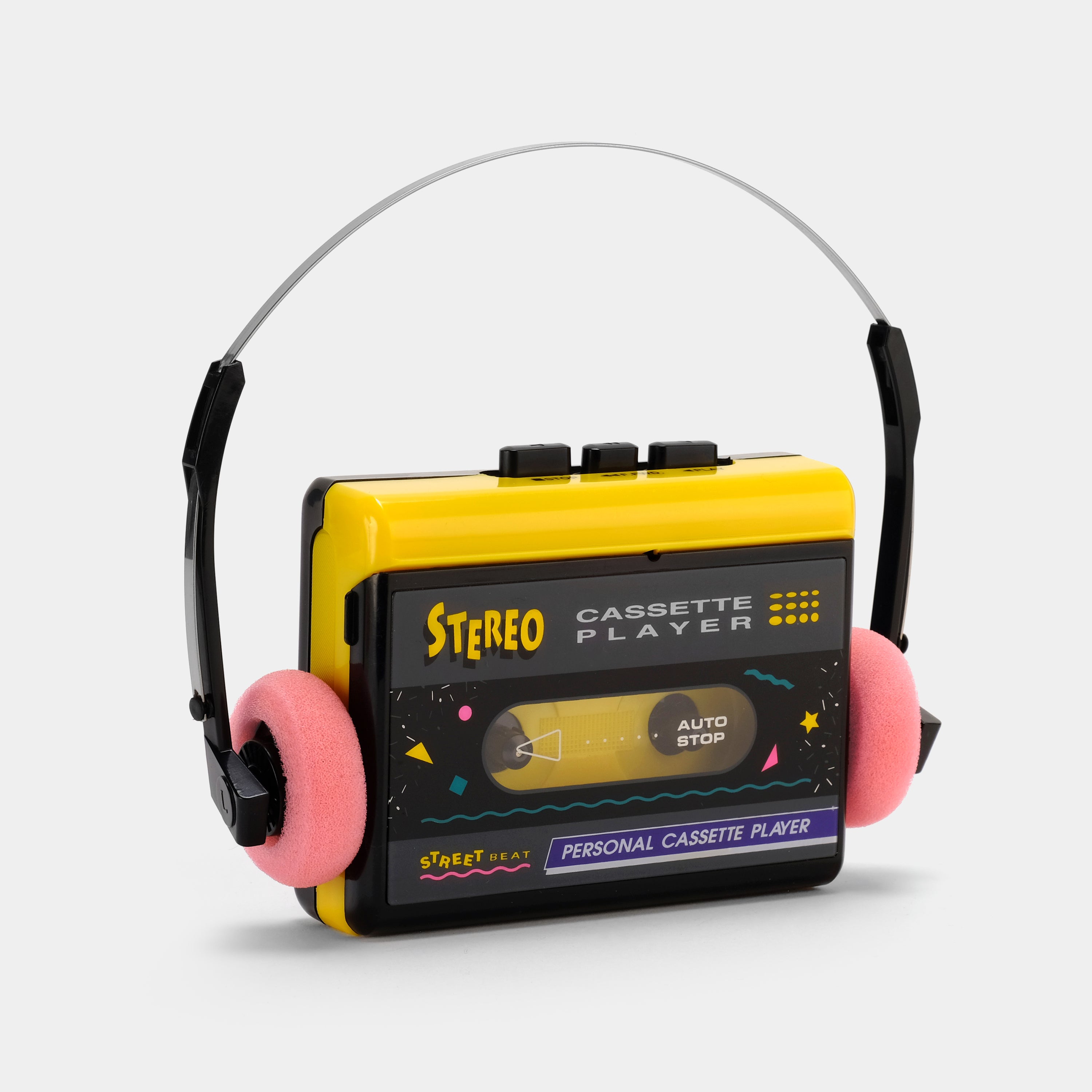 Street Beat Yellow Portable Cassette Player