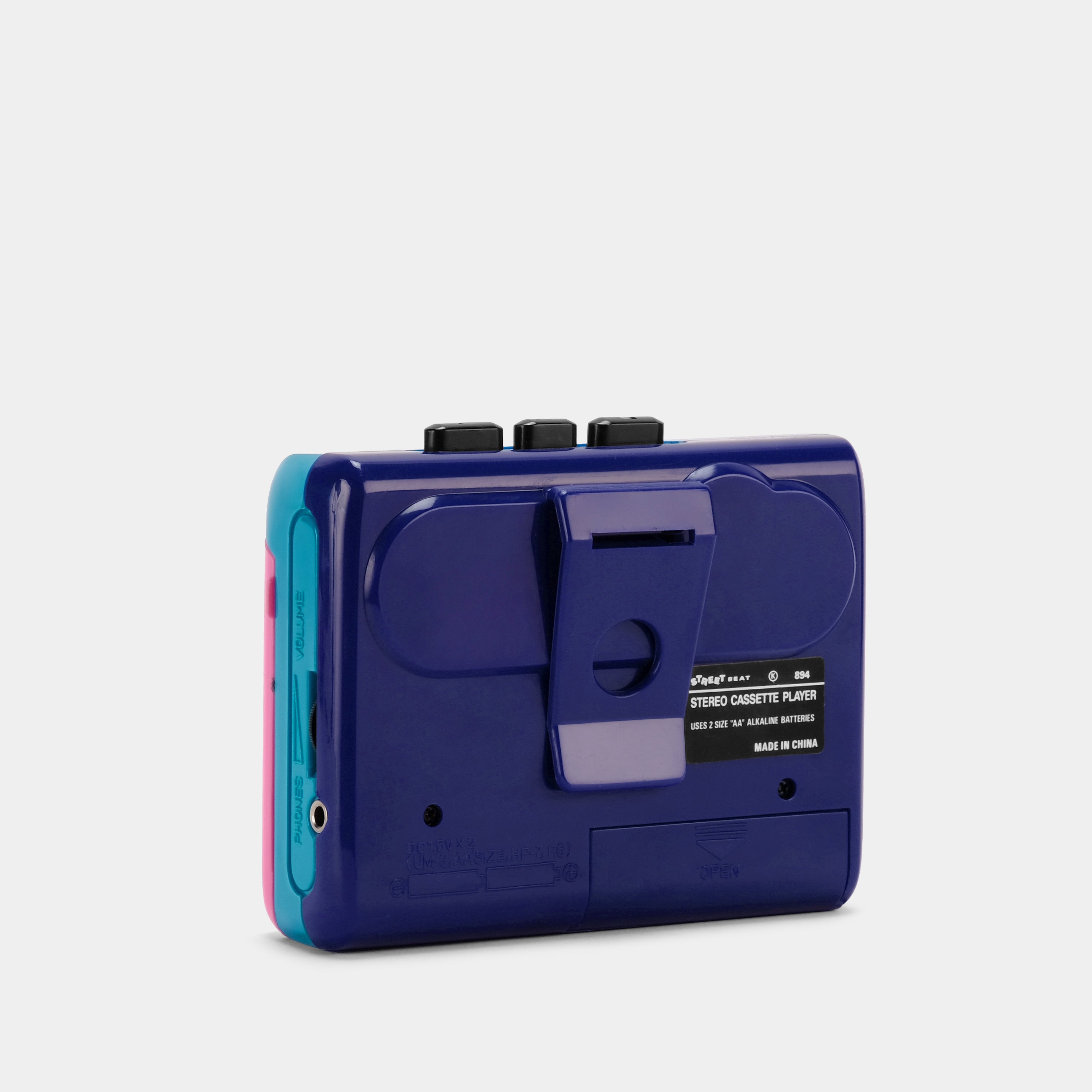 Street Beat Pink, Teal and Purple Portable Cassette Player