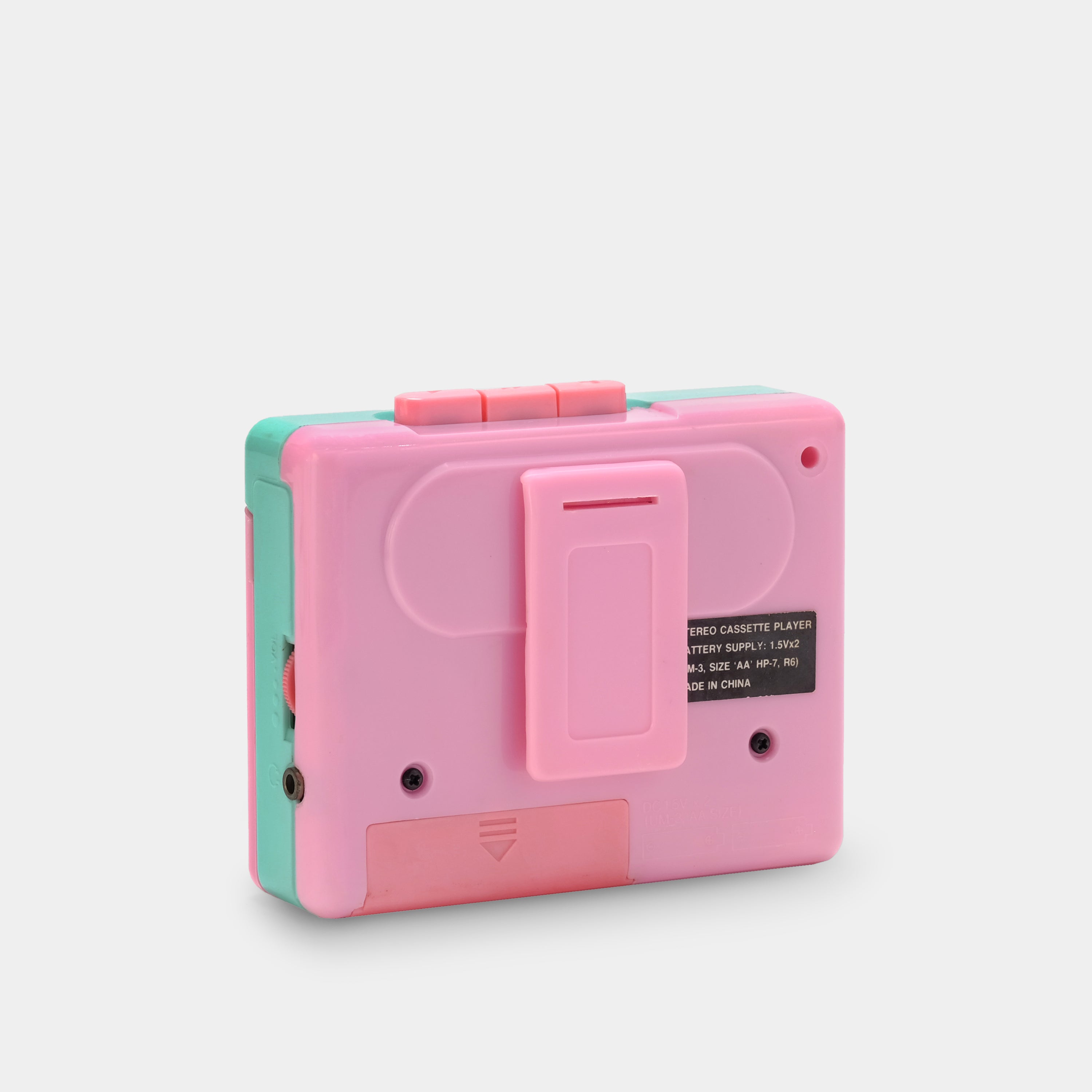 DSI LA Rock Pink and Green Portable Cassette Player