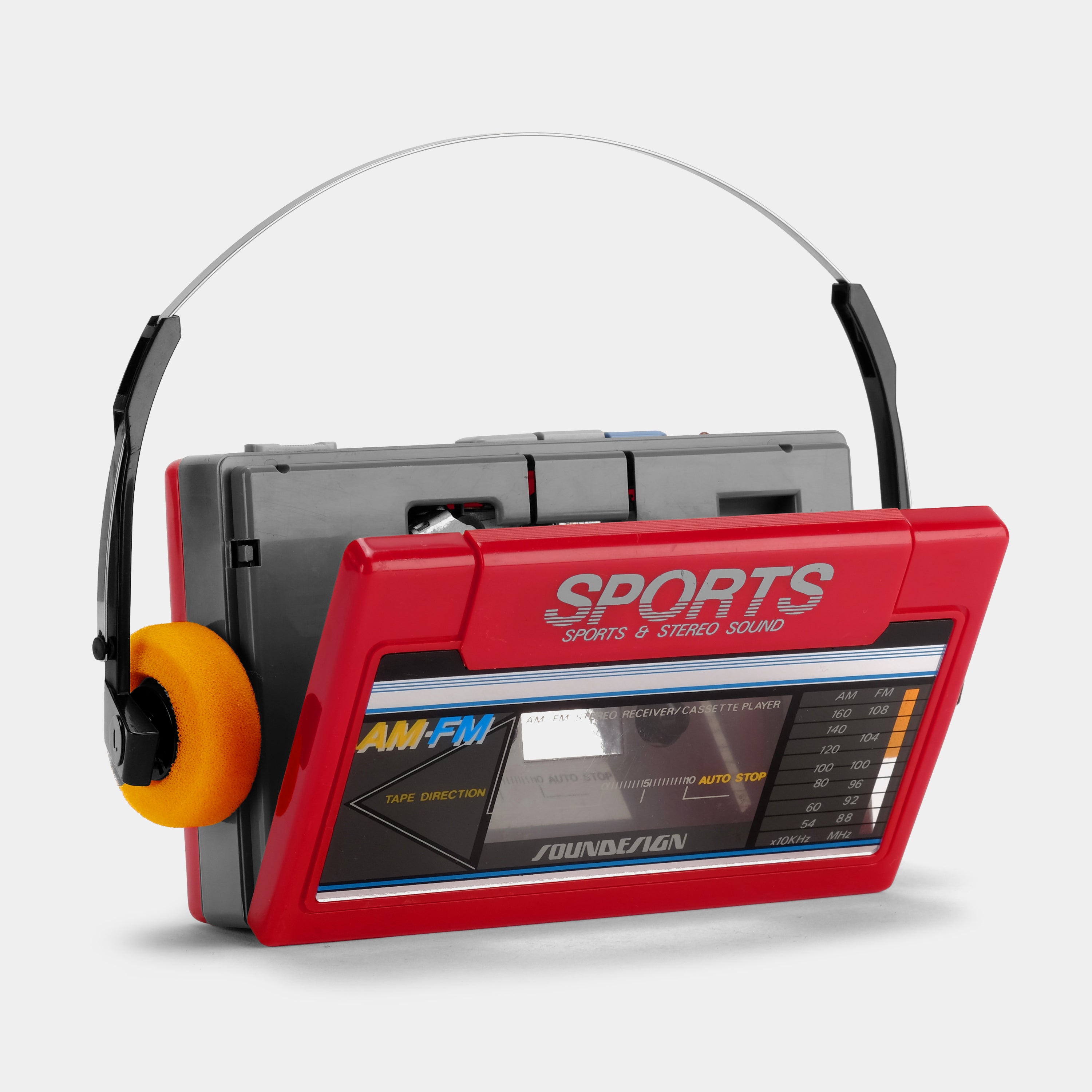 Soundesign Sports 4369RED AM/FM Portable Cassette Player