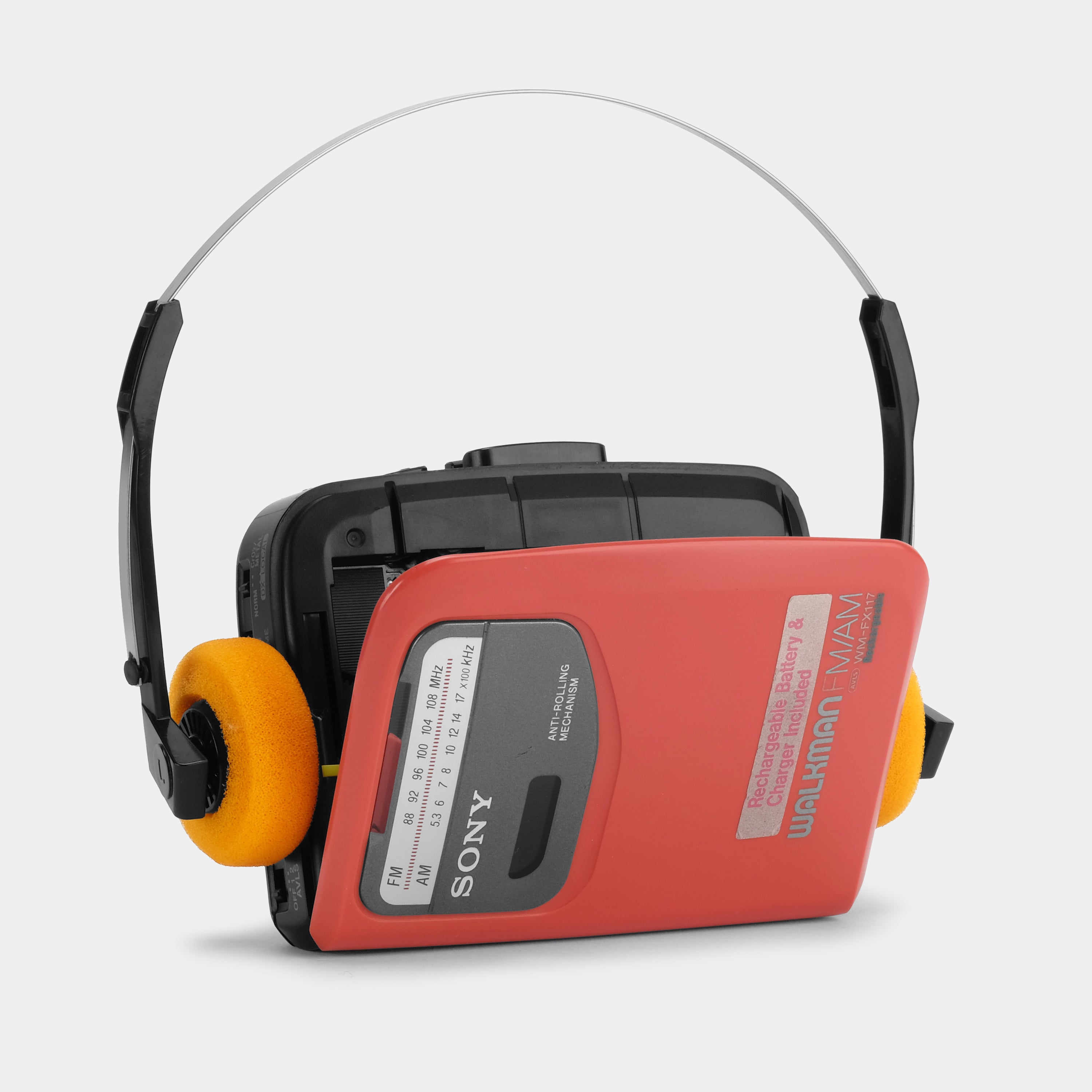 Sony Walkman WM-FX117 AM/FM Red Portable Cassette Player