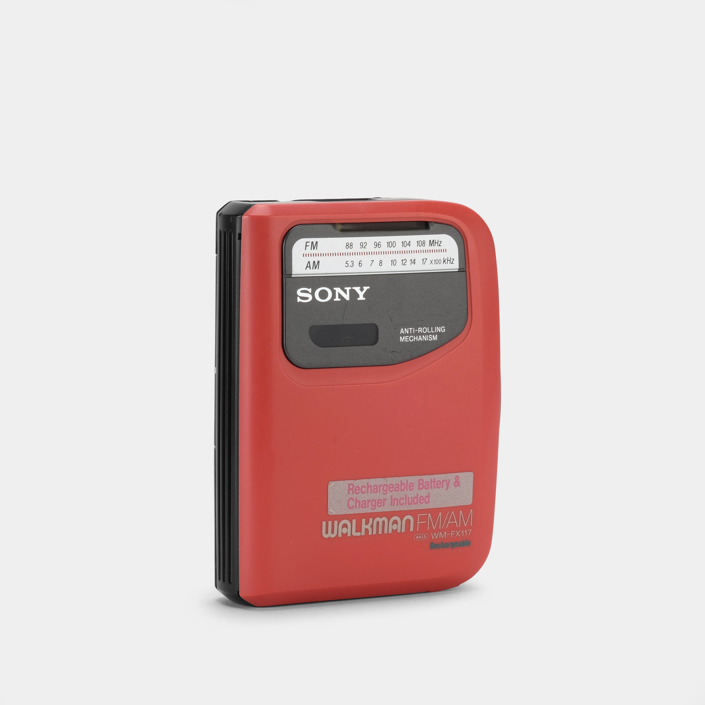 Sony Walkman WM-FX117 AM/FM Red Portable Cassette Player