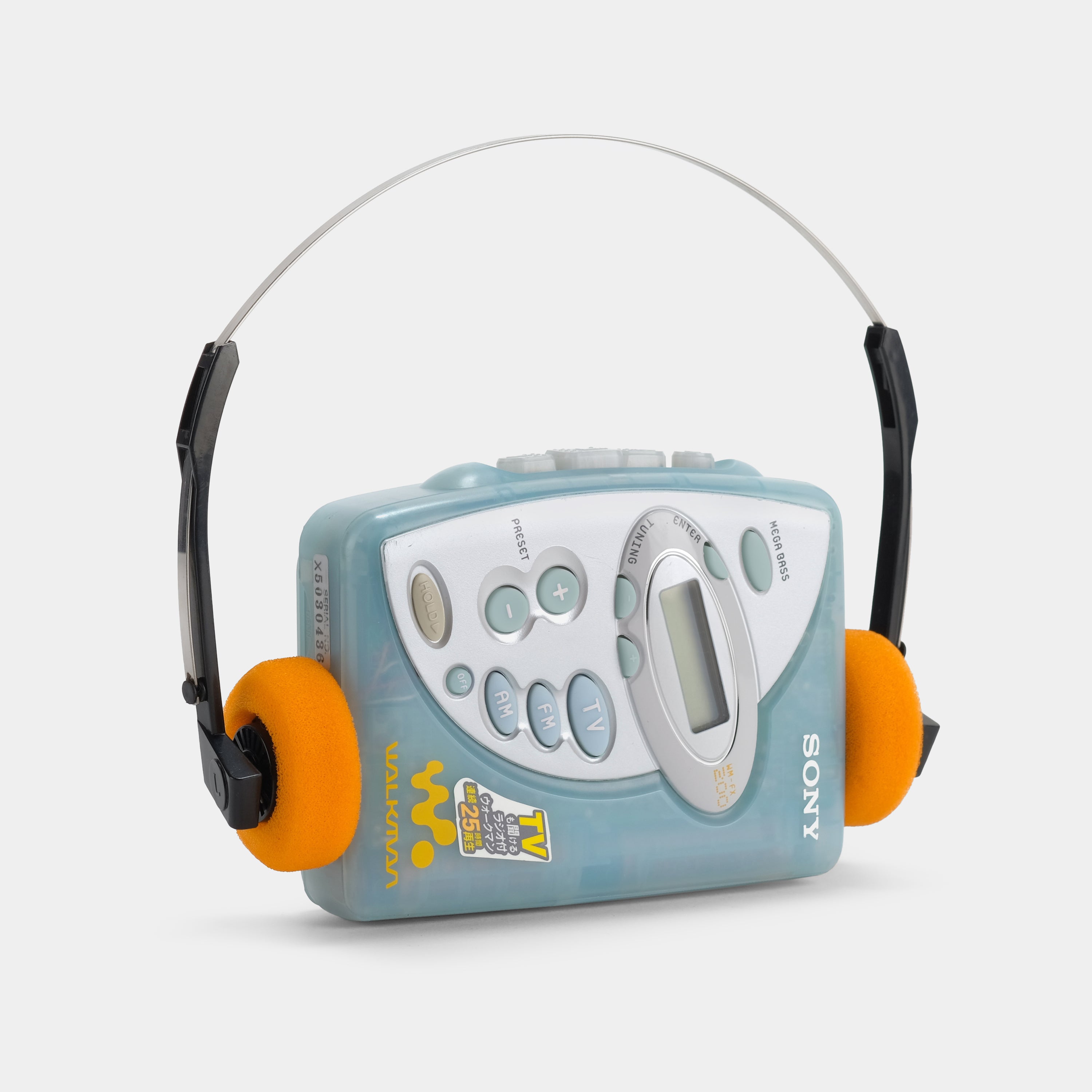 Sony Walkman WM-FX200 AM/FM Frosted Blue Portable Cassette Player