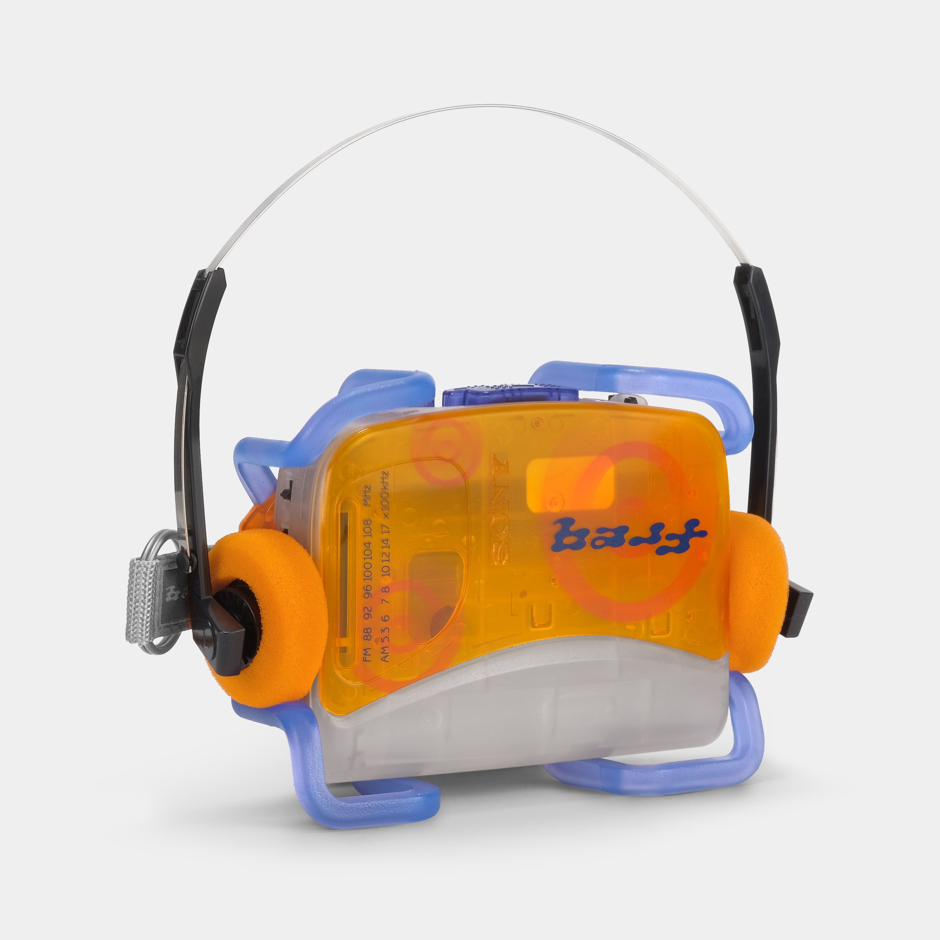 Sony Freq Walkman WM-FQ01 Transparent Orange AM/FM Portable Cassette Player