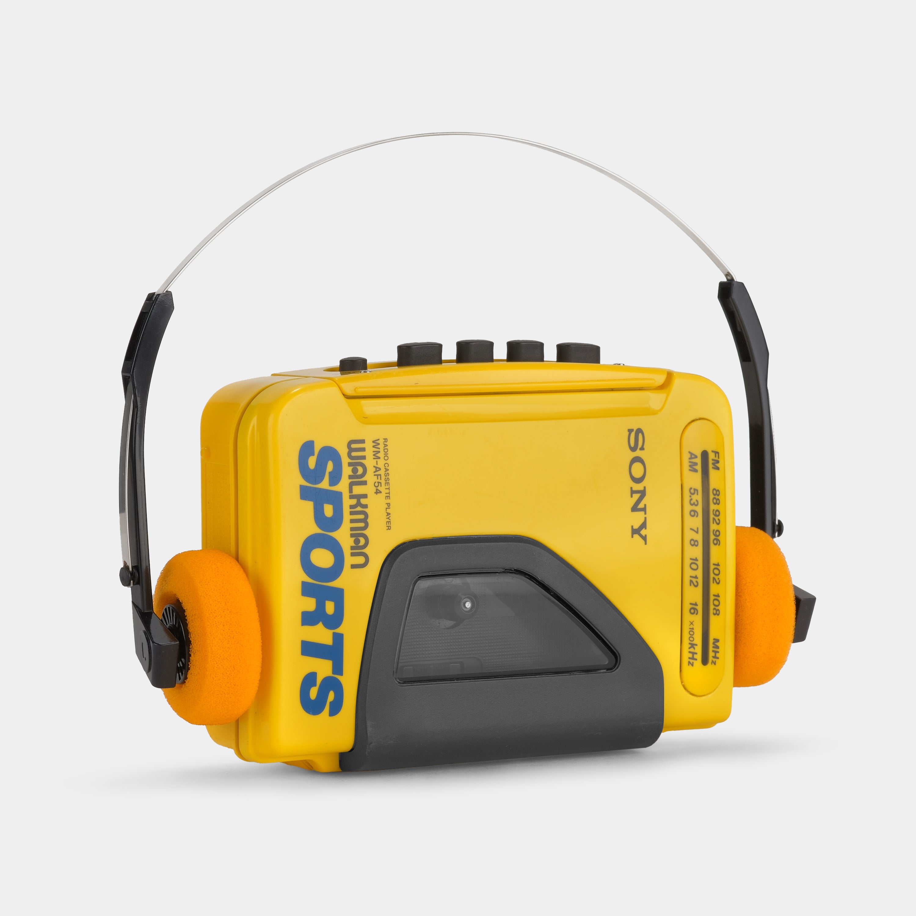 Sony Sports Walkman WM-AF54 AM/FM Yellow Portable Cassette Player