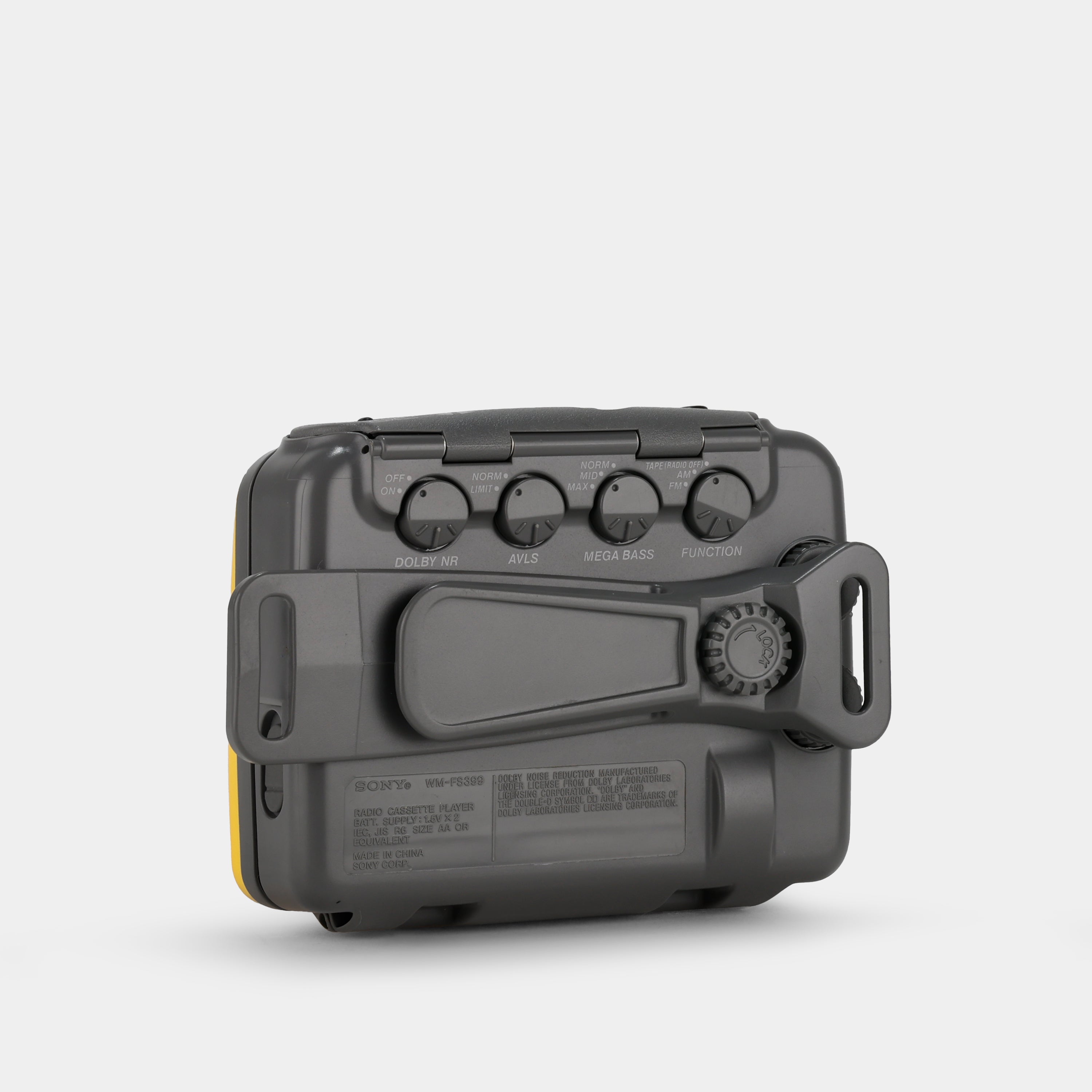 Sony Sports Walkman WM-FS399 AM/FM Yellow Portable Cassette Player