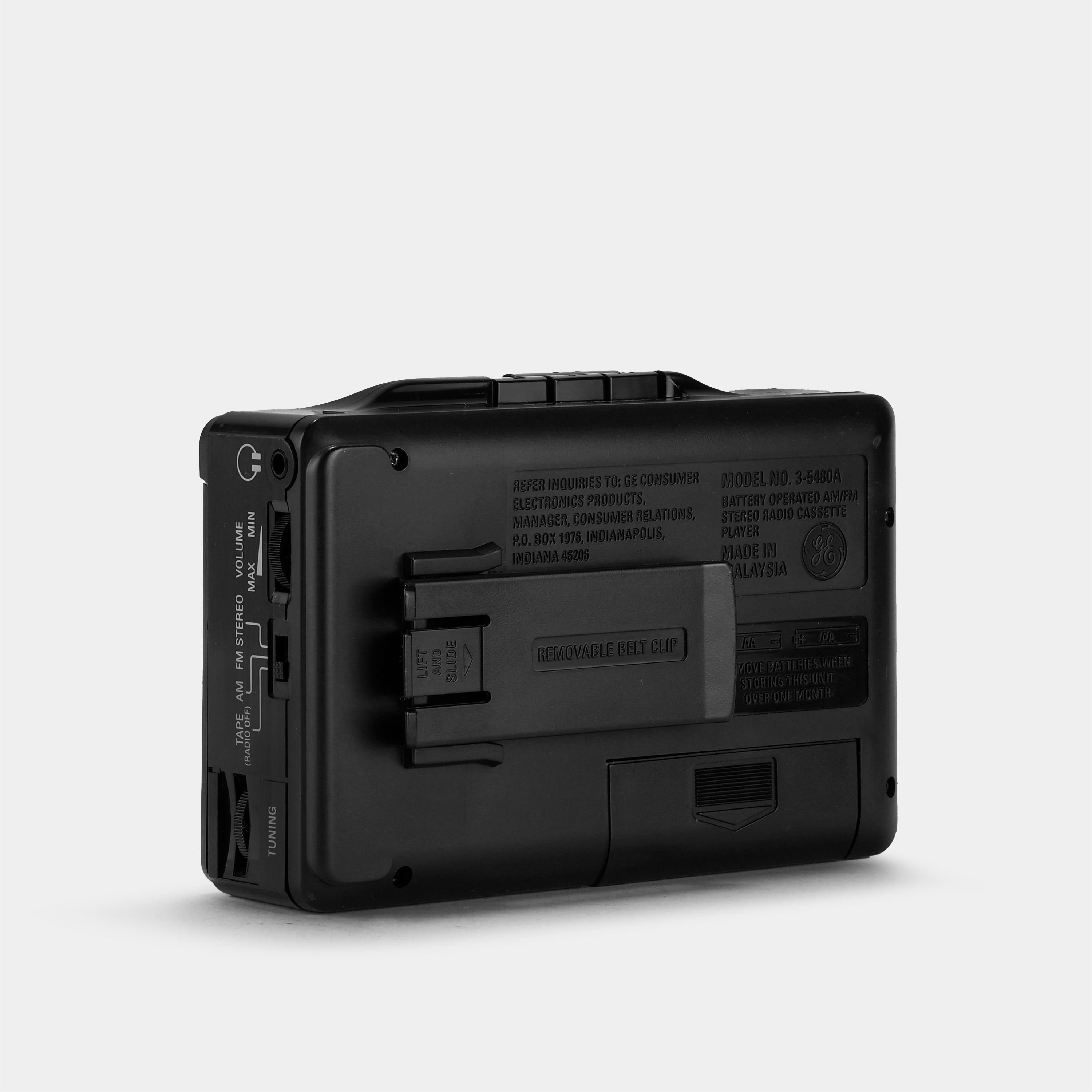 General Electric Model No. 3-5480 AM/FM Portable Cassette Player