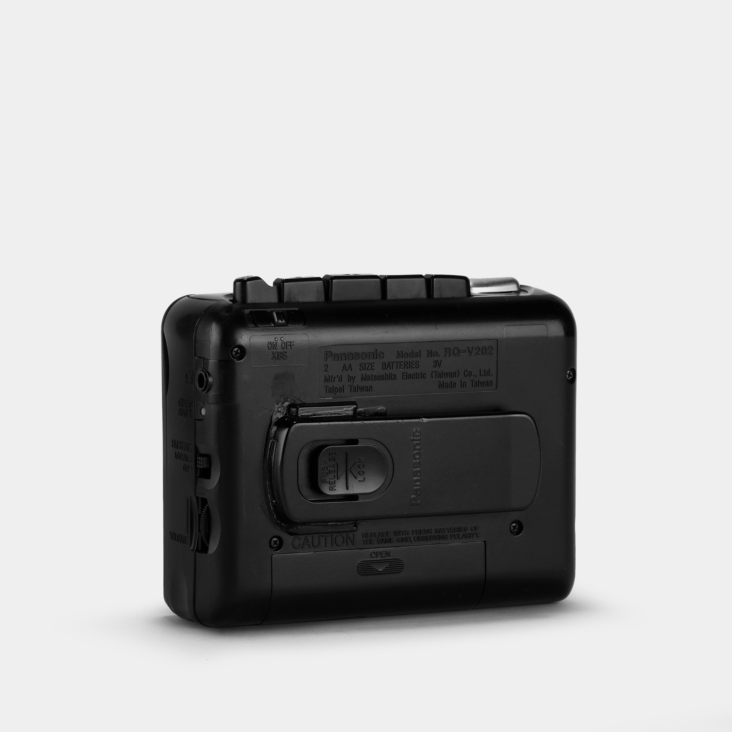 Panasonic RQ-V202 AM/FM Black Portable Cassette Player
