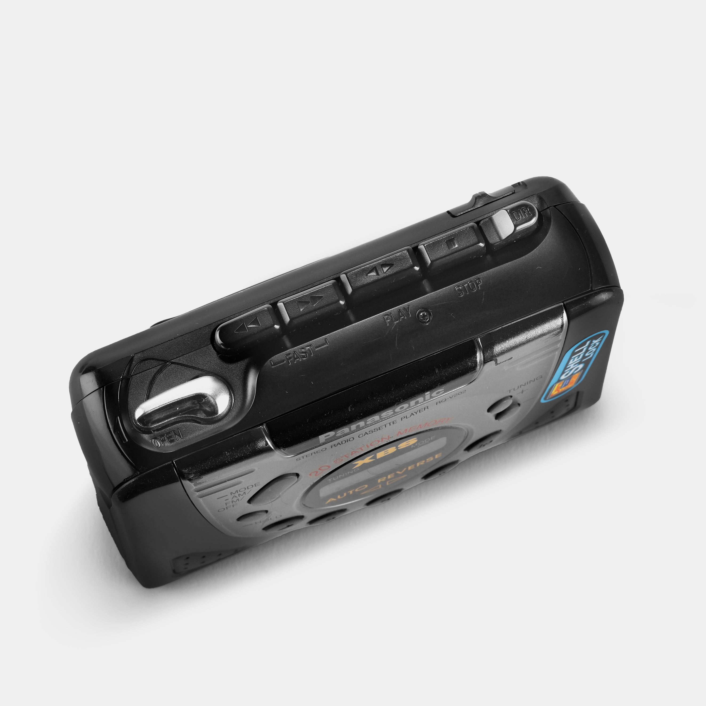 Panasonic RQ-V202 AM/FM Black Portable Cassette Player