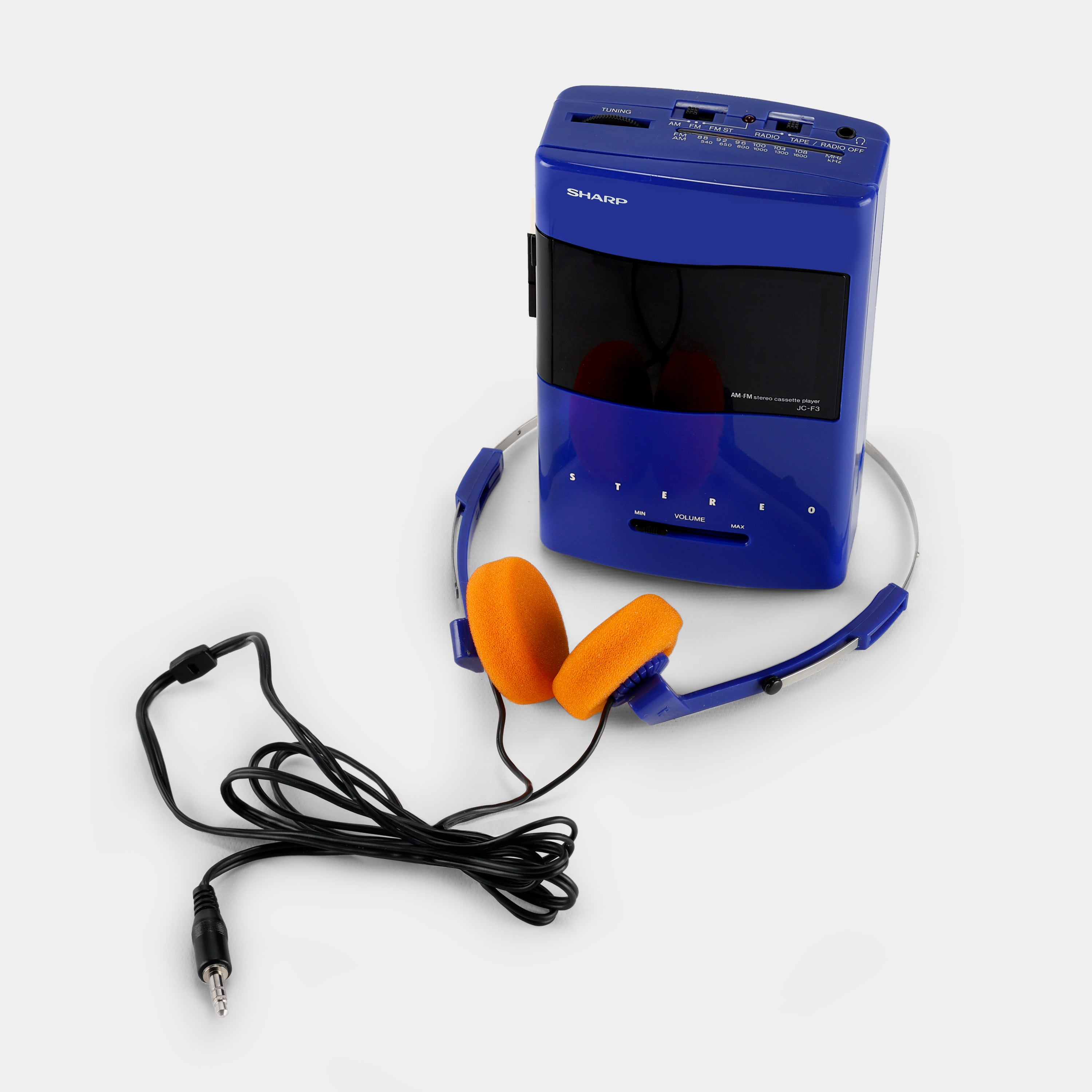 Sharp JC-F3 Blue AM/FM Portable Cassette Player
