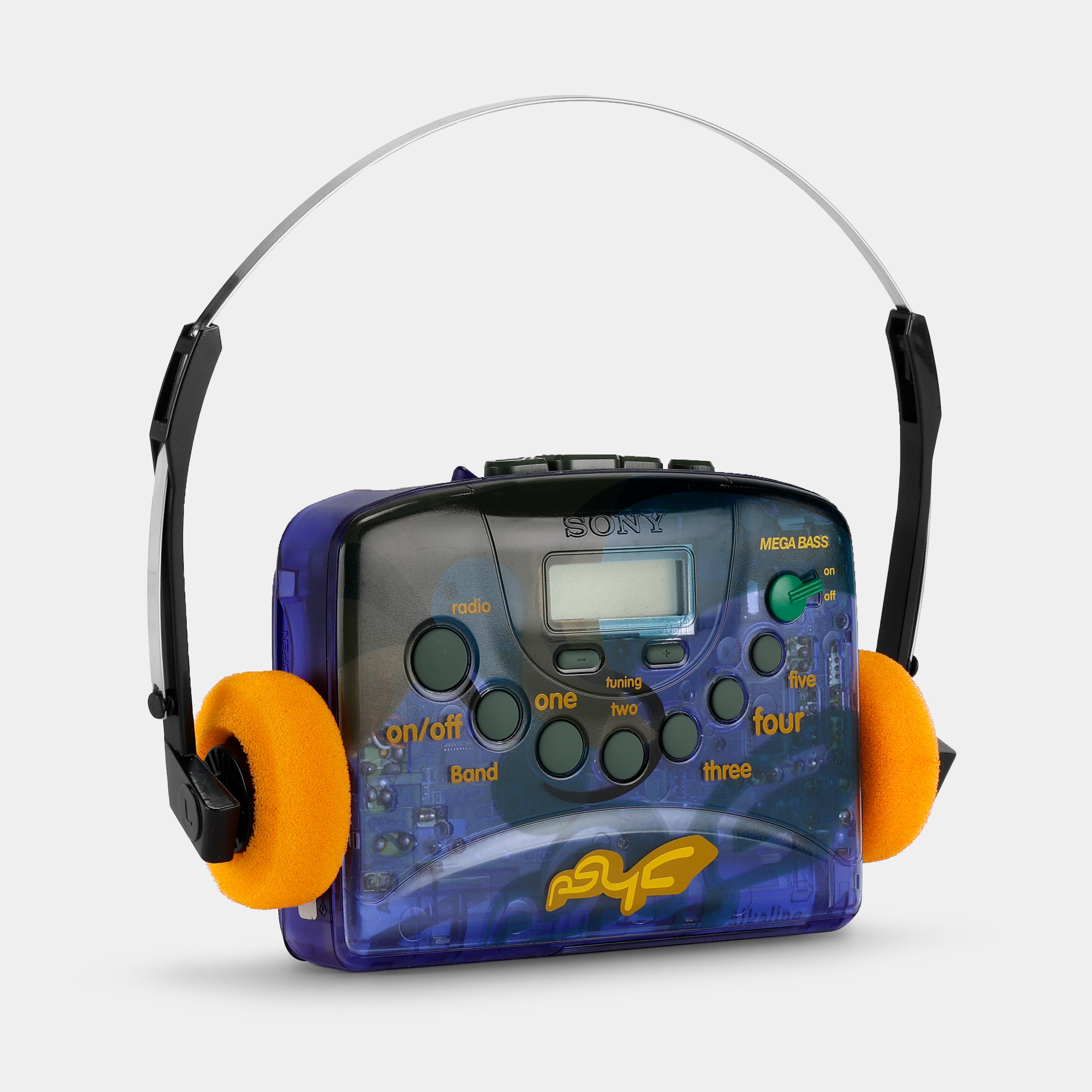 Sony Walkman Psyc WM-PSY02 Transparent Blue Portable Cassette Player
