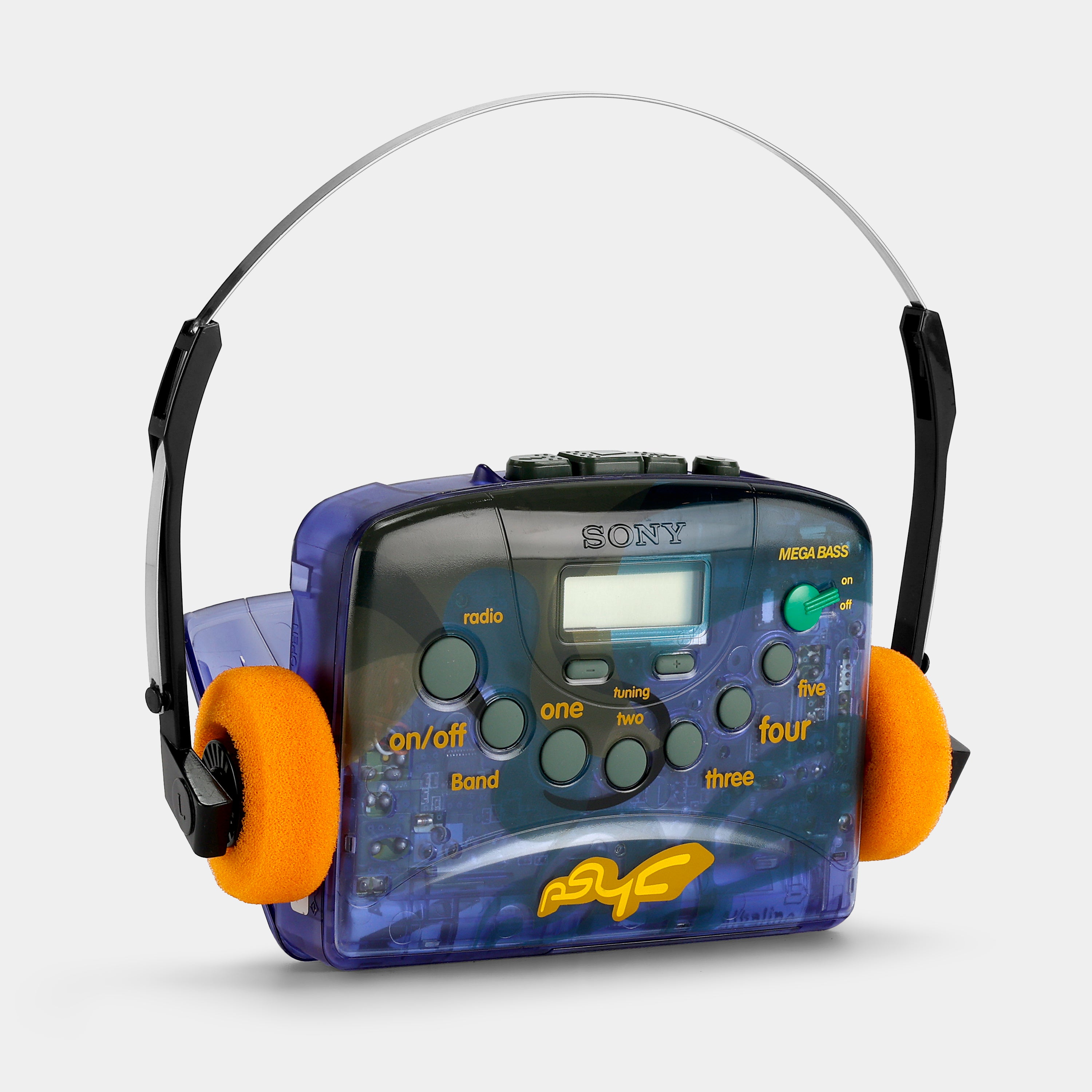Sony Walkman Psyc WM-PSY02 Transparent Blue Portable Cassette Player