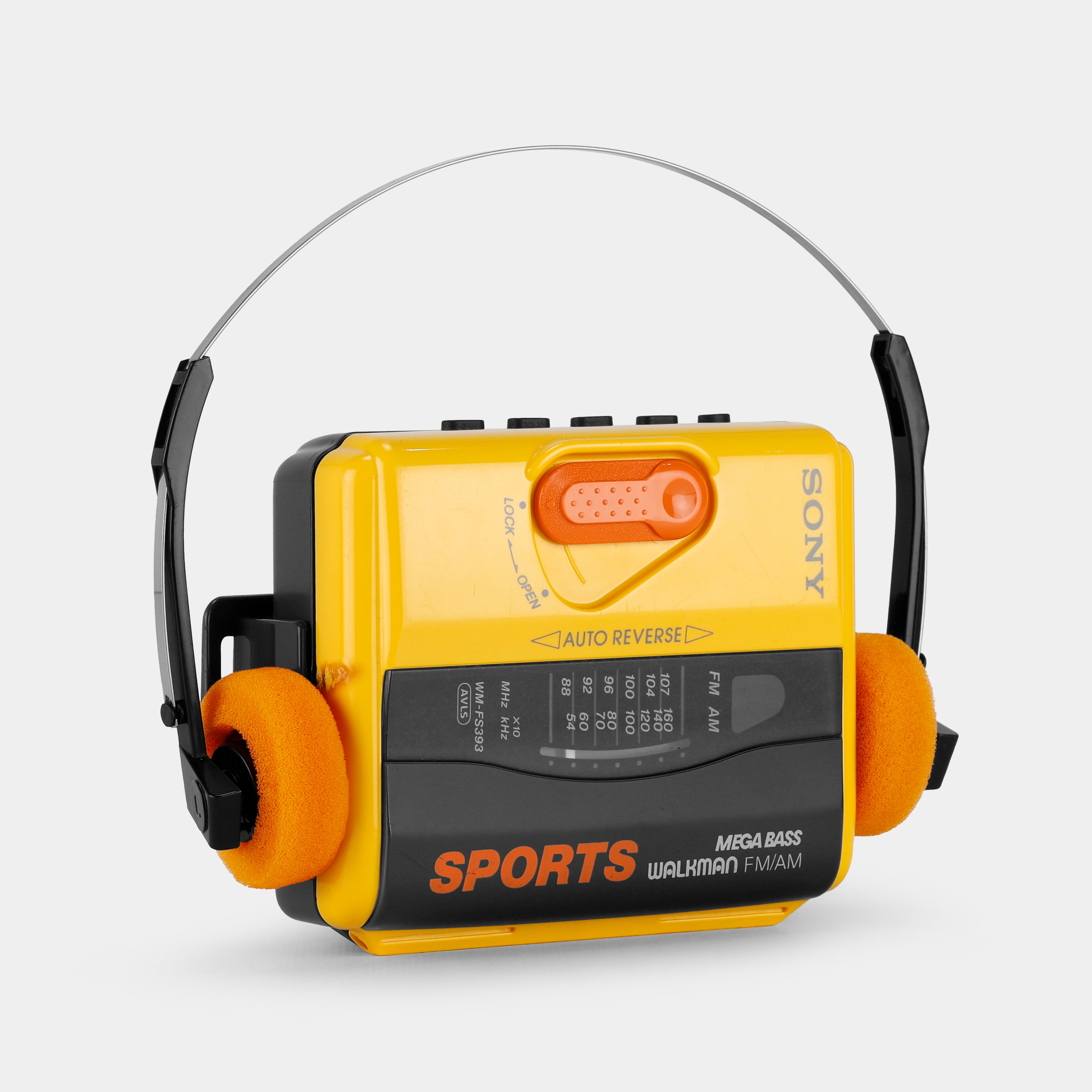 Sony Sports Walkman WM-FS393 Yellow AM/aFM Portable Cassette Player