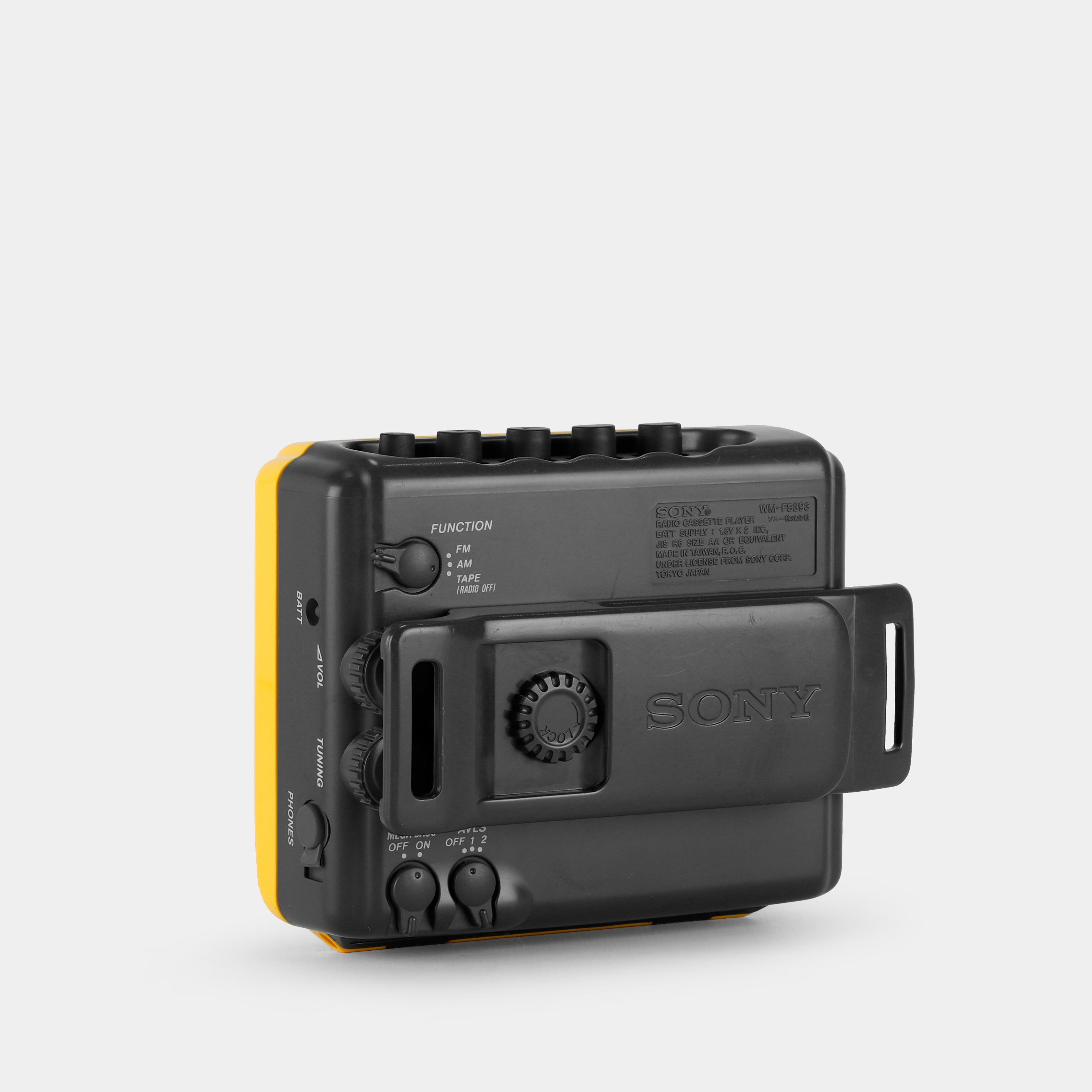 Sony Sports Walkman WM-FS393 Yellow AM/aFM Portable Cassette Player