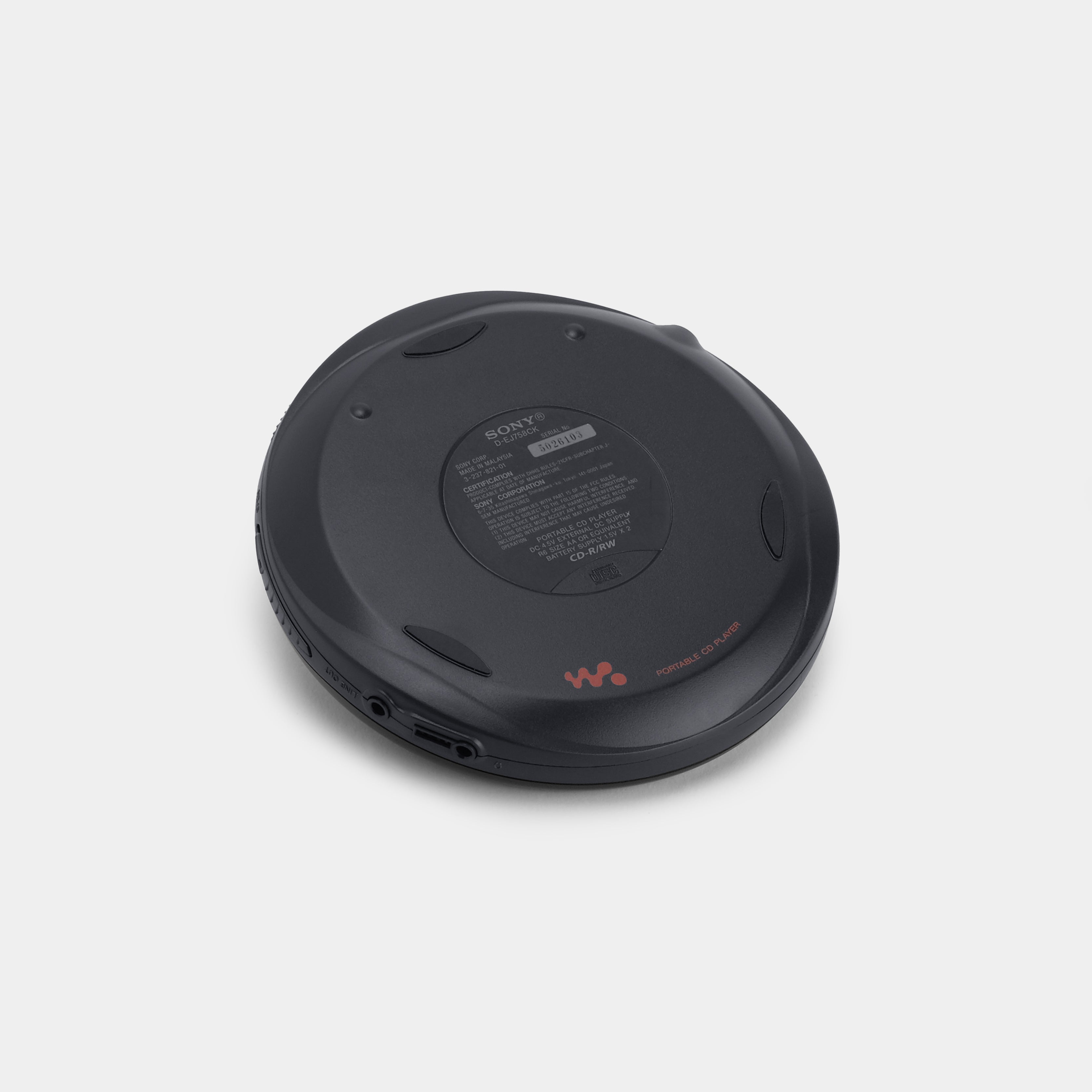 Sony Walkman D-EJ758CK Black Portable CD Player