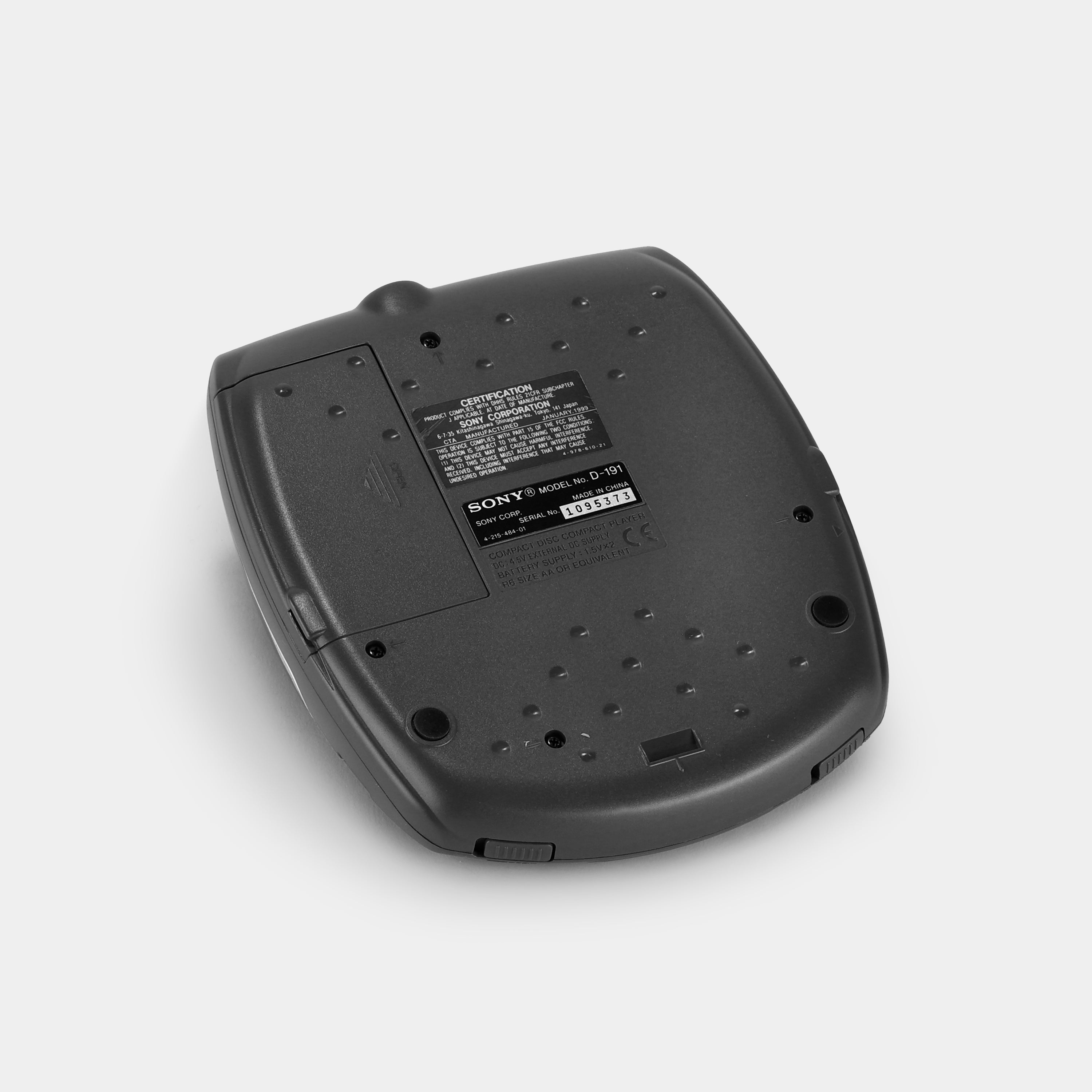 Sony Discman D-191 Portable CD Player