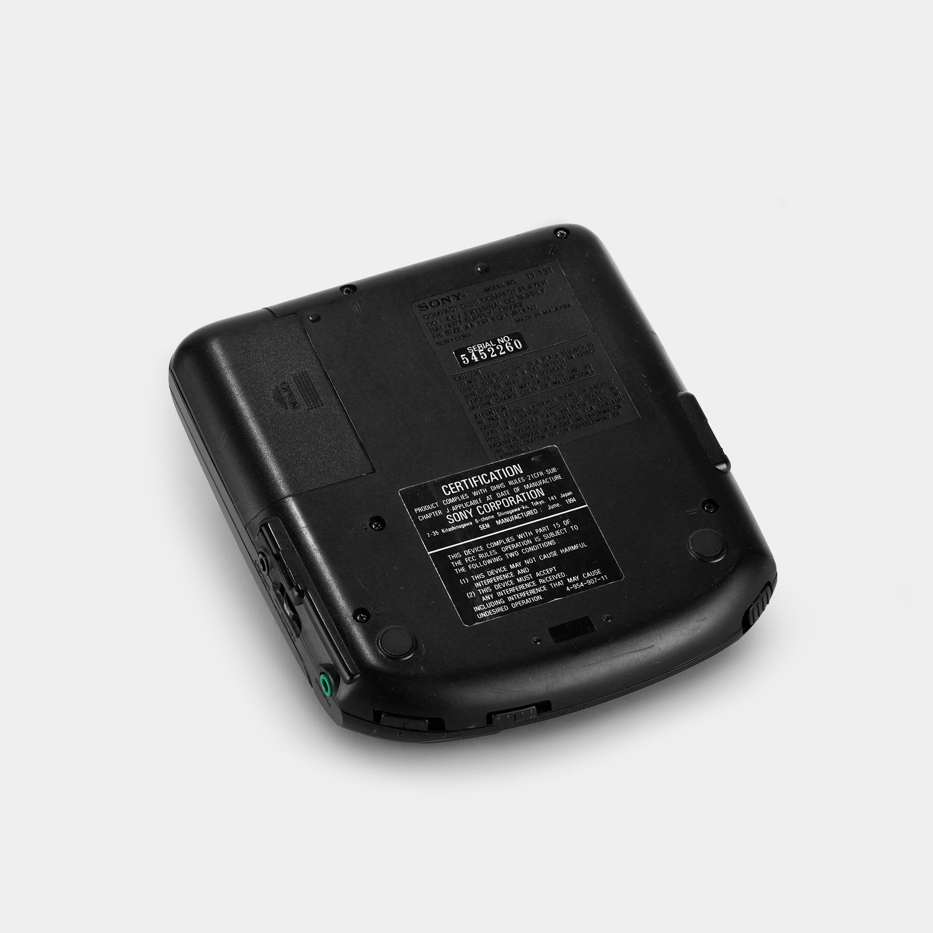 Sony Discman D-131 Portable CD Player