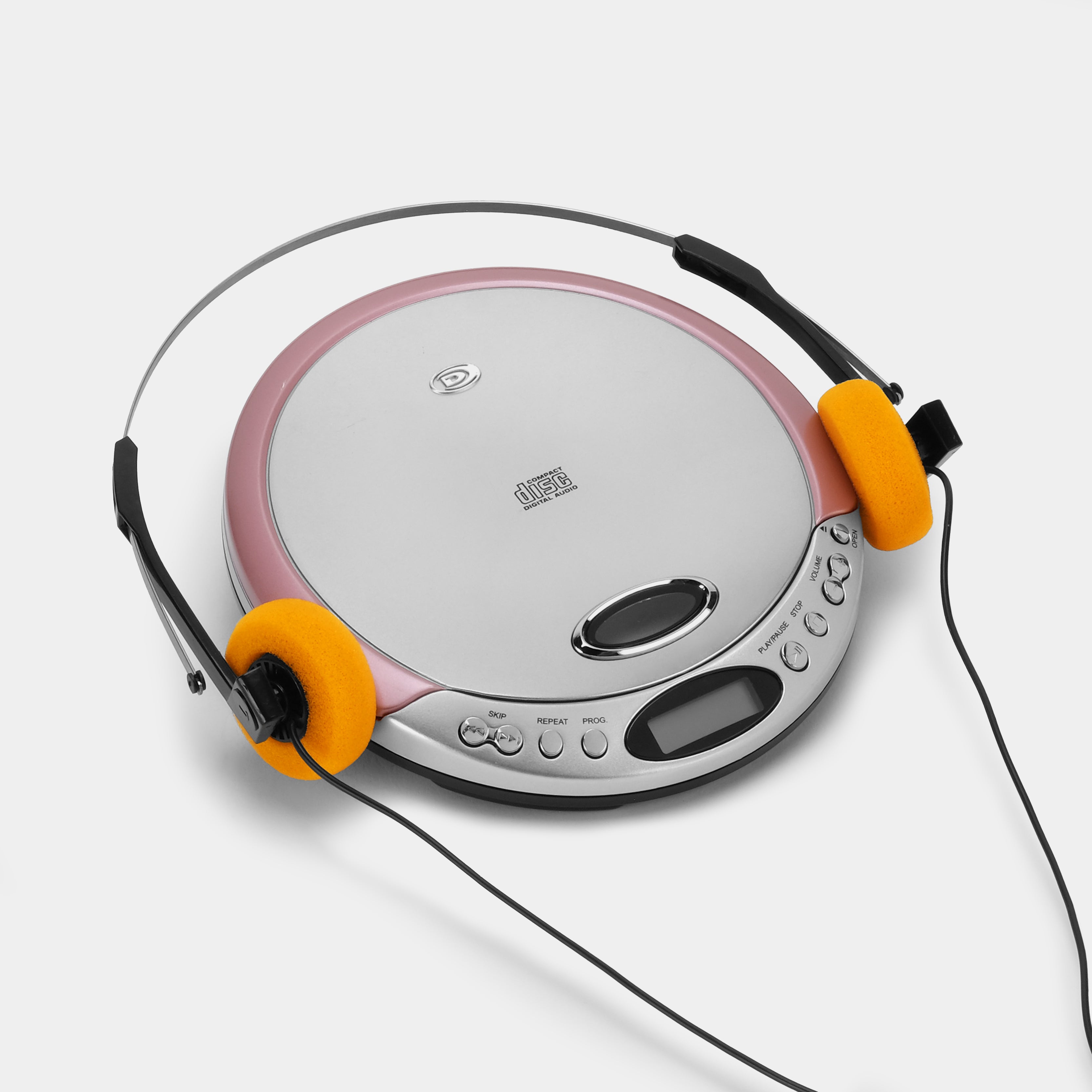 Durabrand CD-566 Silver and Pink Portable CD Player