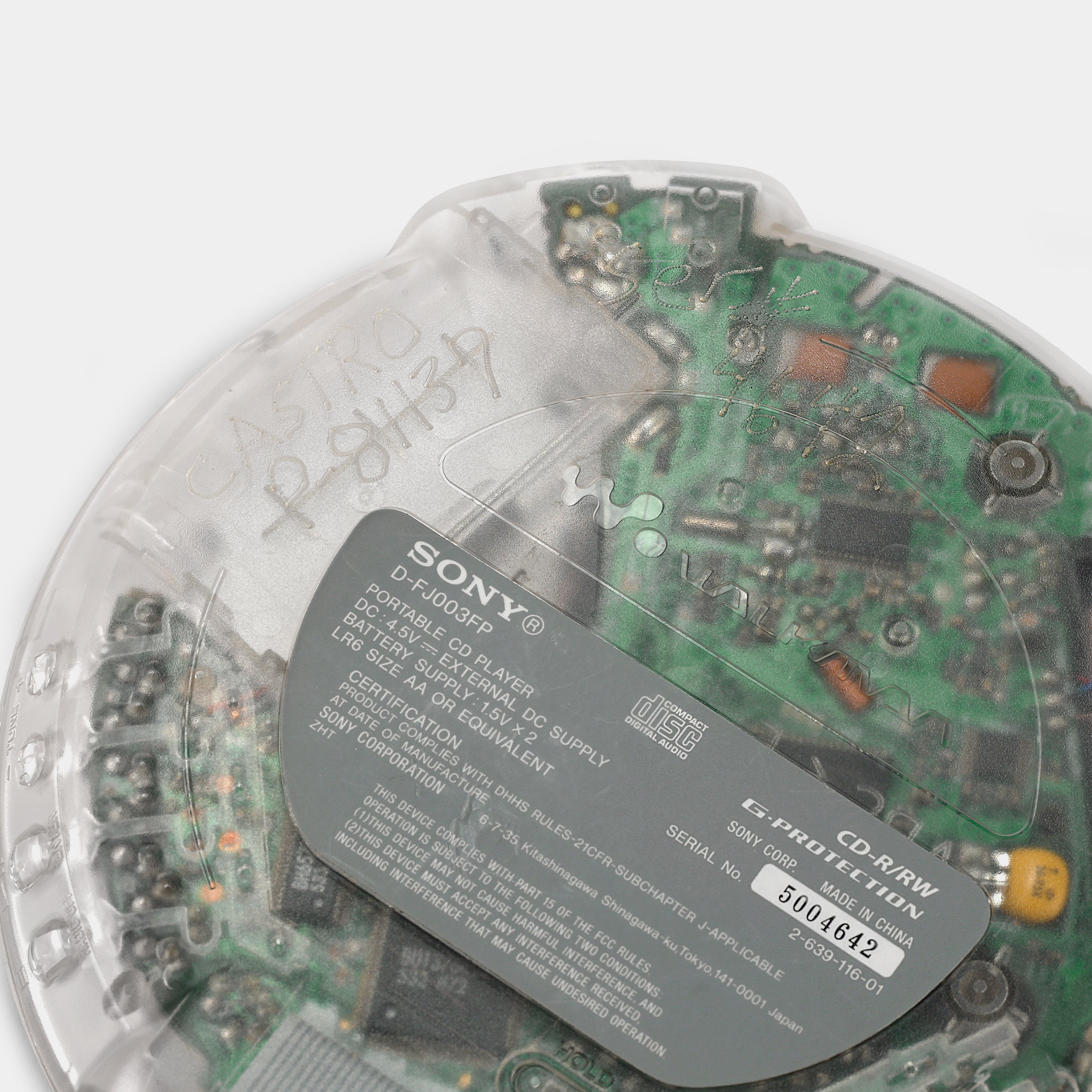Sony D-FJ003FP Clear Portable CD Player