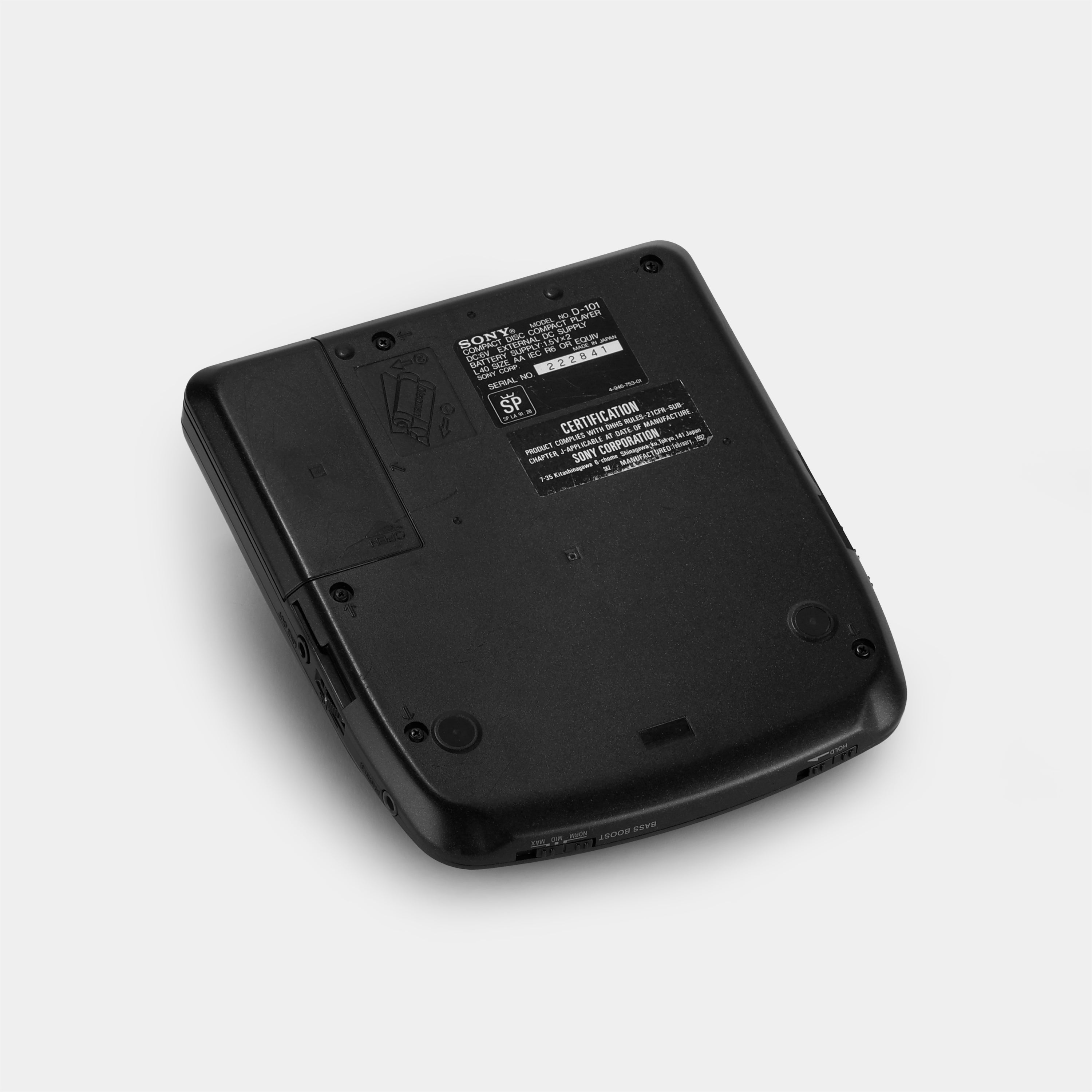 Sony Discman D-101 Portable CD Player