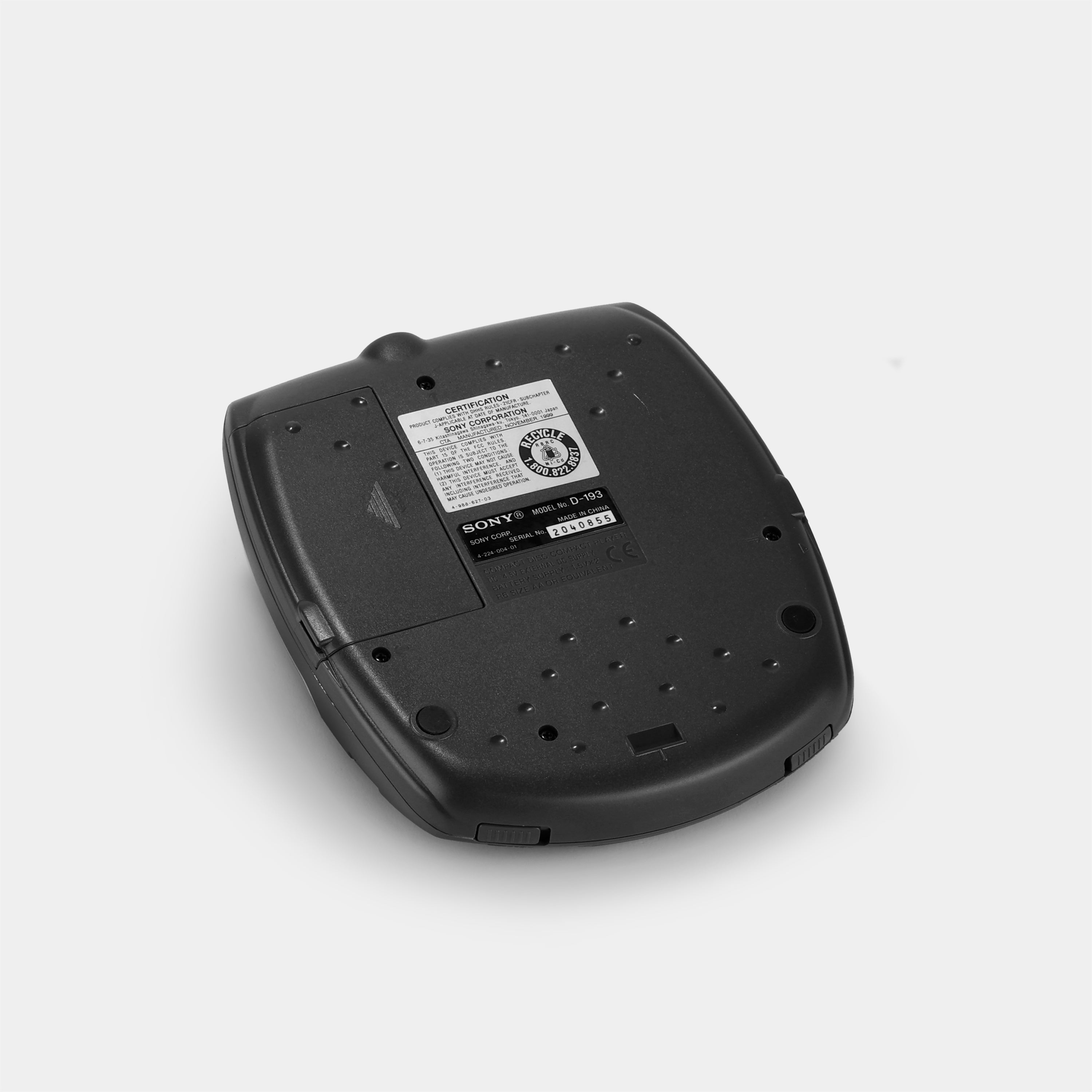 Sony Discman D-193 Portable CD Player
