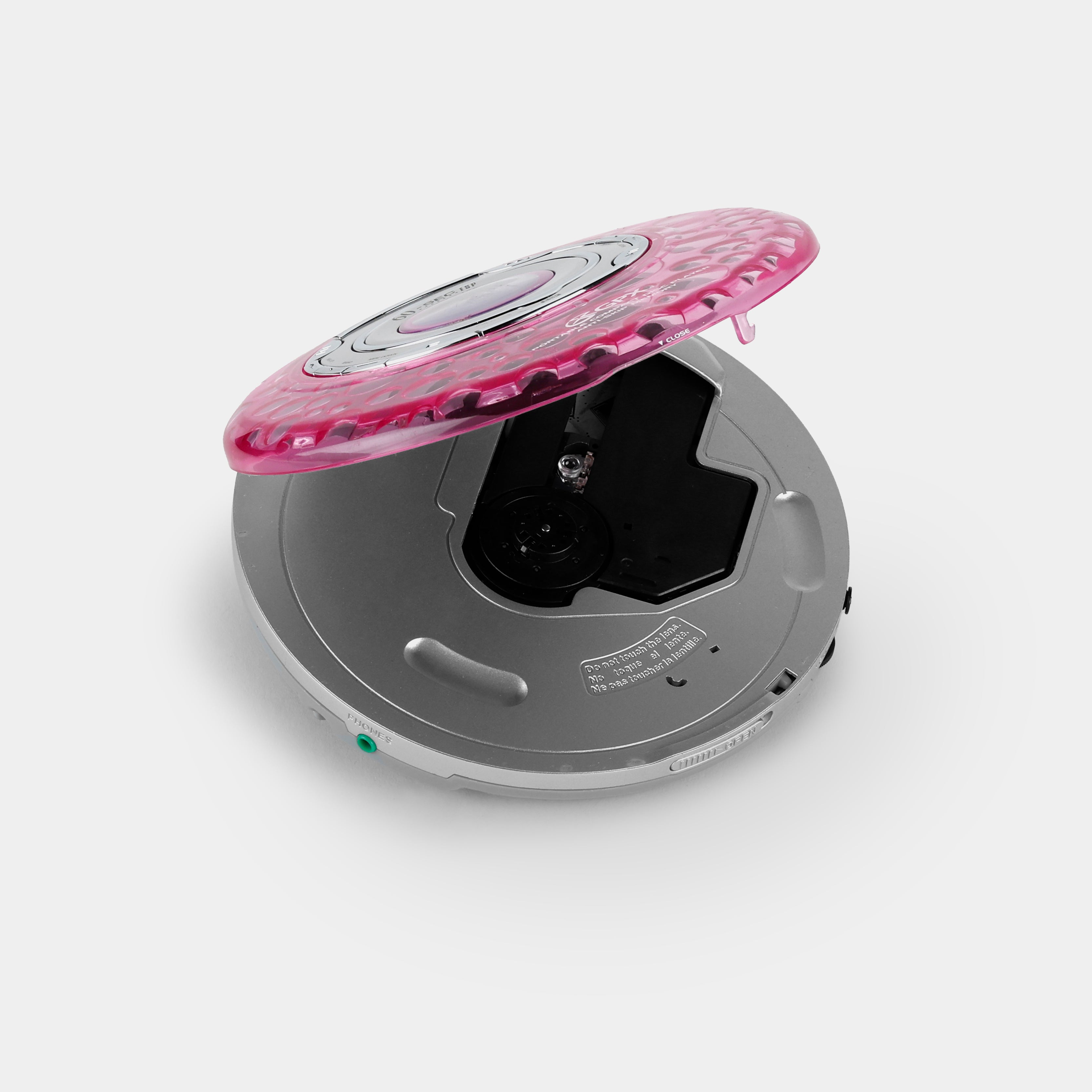 GPX CDP4704BBL Transparent Pink Bubbles Portable CD Player