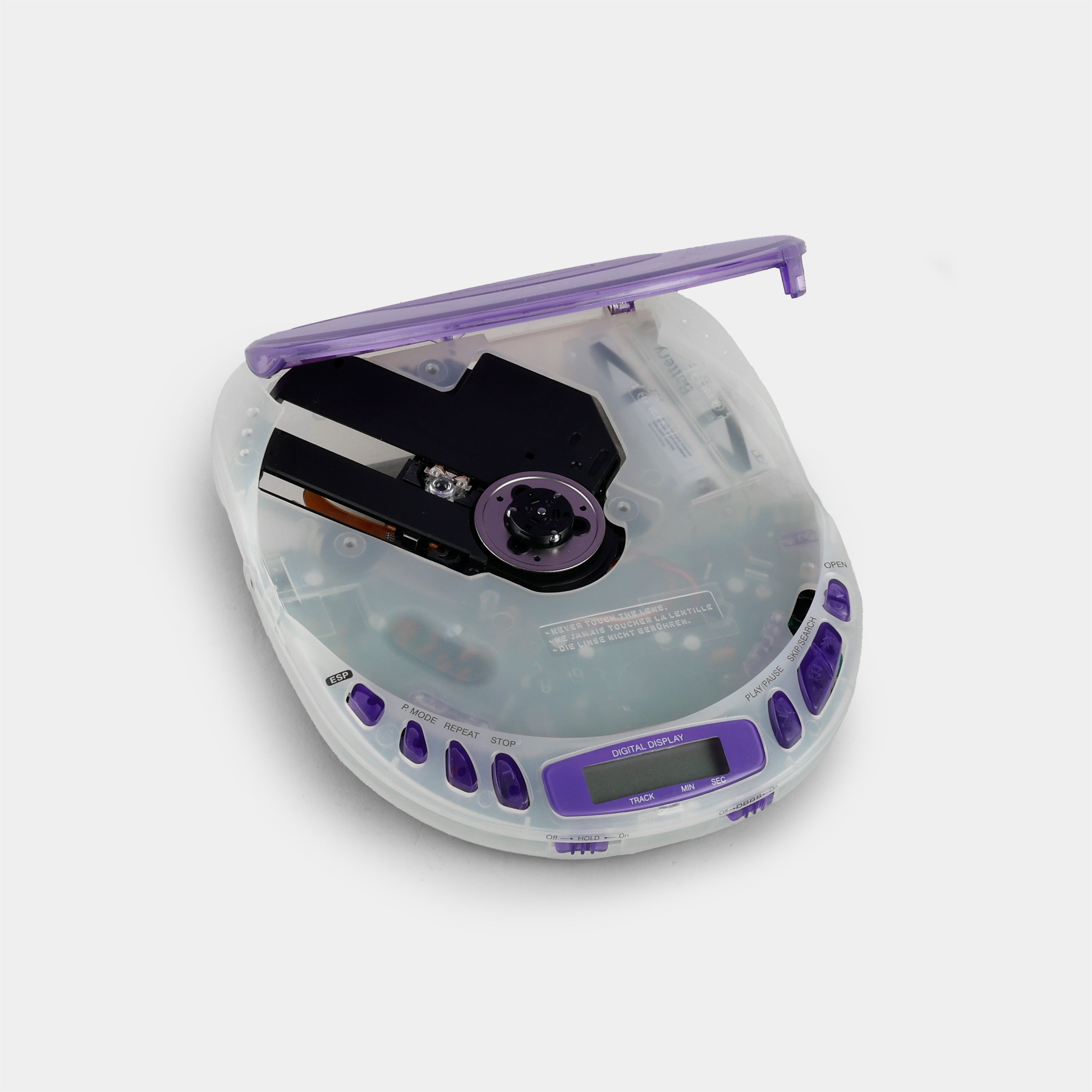 GPX C3943CT Transparent Purple Portable CD Player – Retrospekt