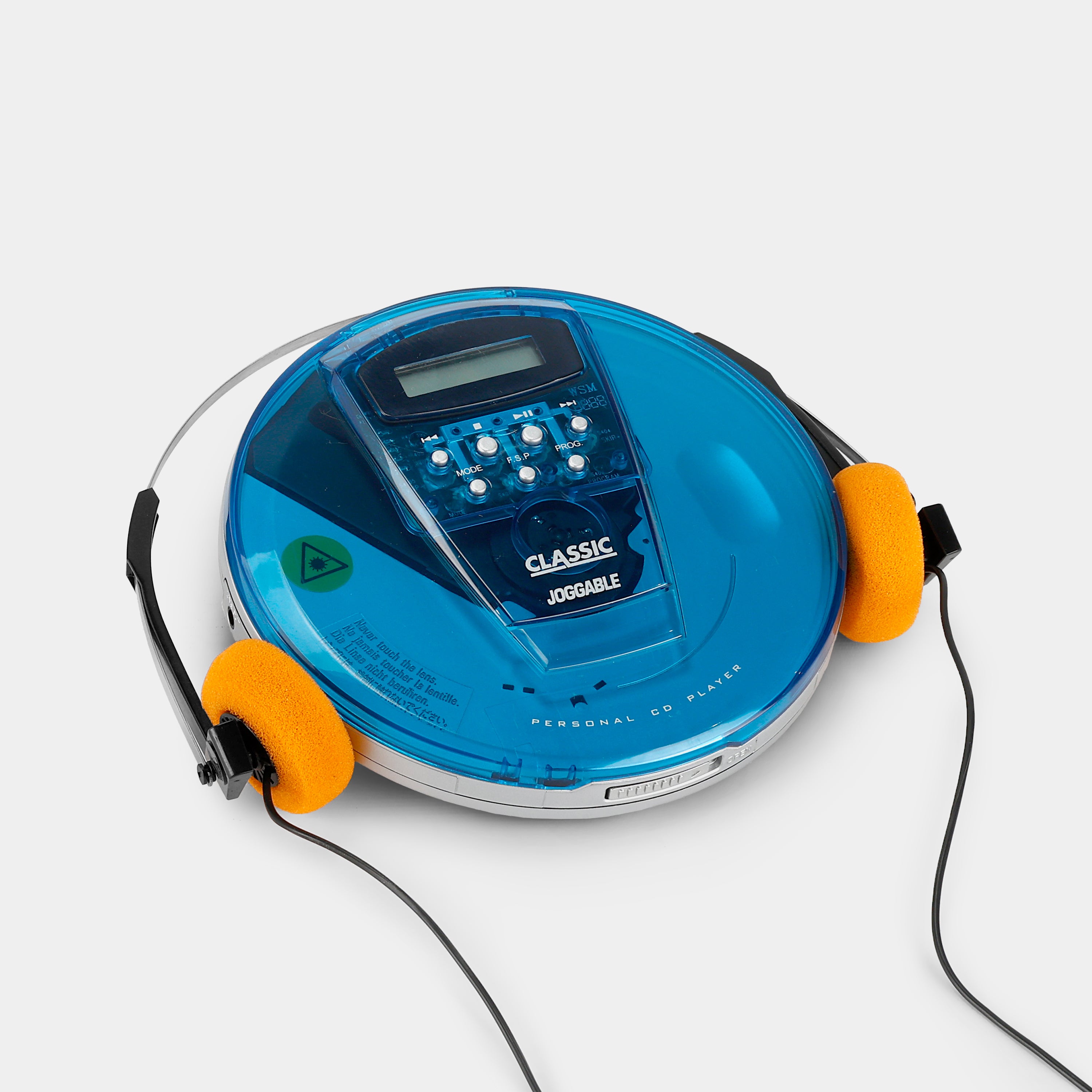 Classic CJ600 Transparent Blue Portable CD Player