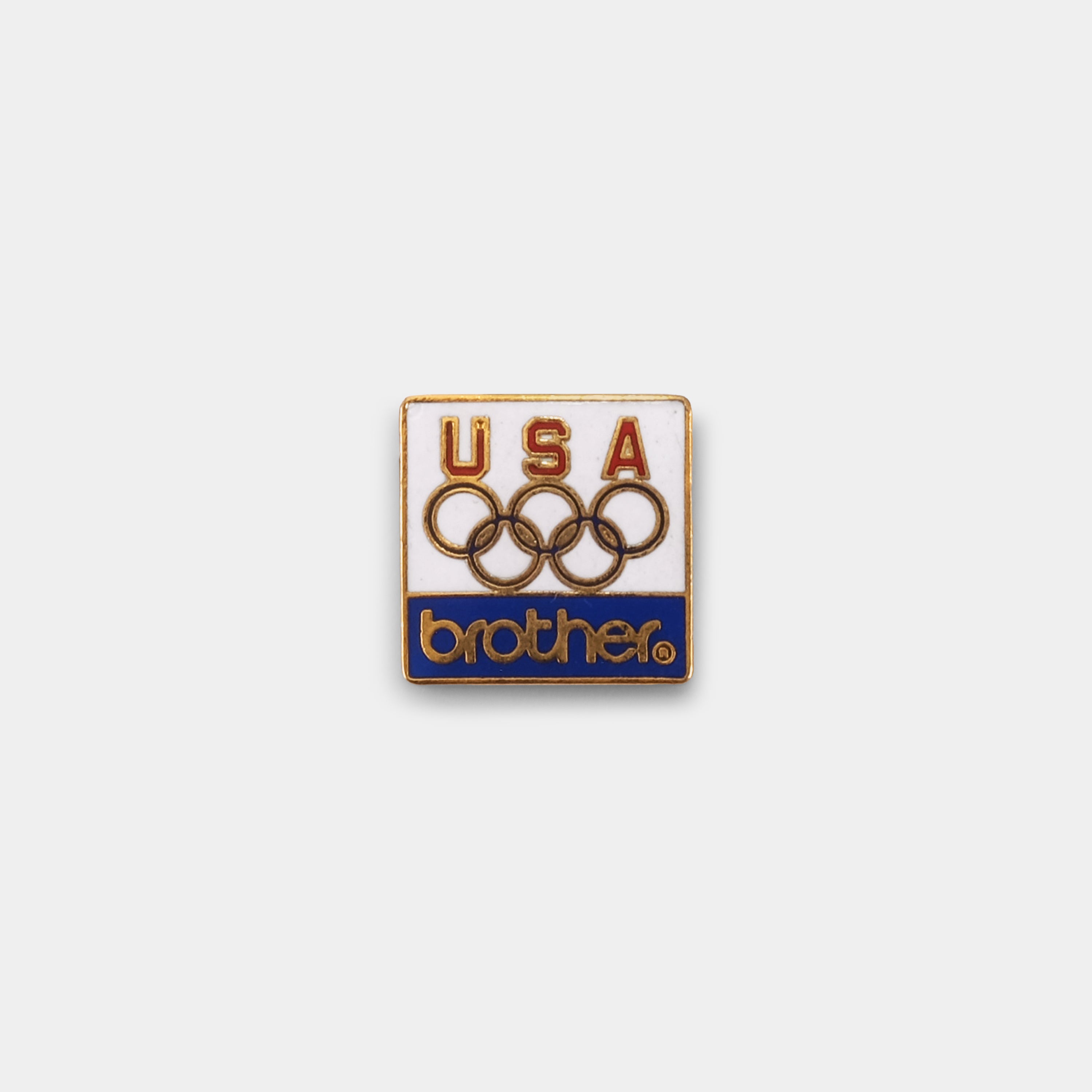 Brother Olympics USA Vintage Enamel Pin