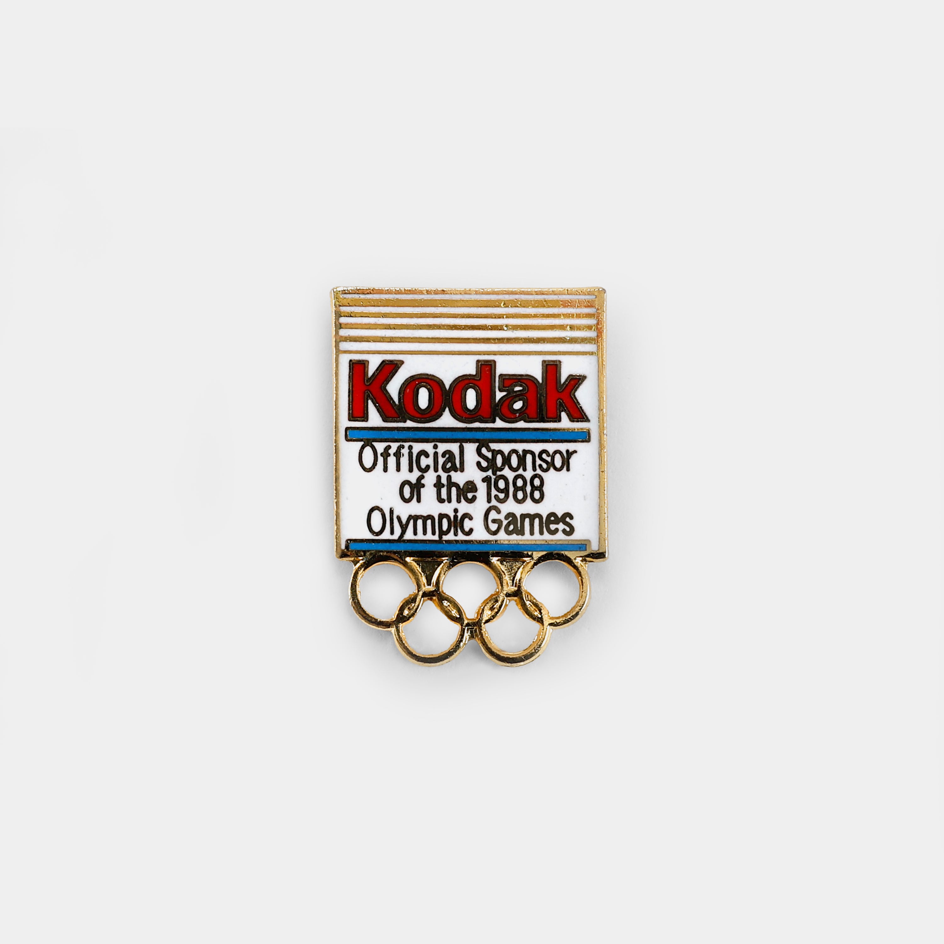 Kodak Official Sponsor of the 1988 Olympic Games Vintage Enamel Pin