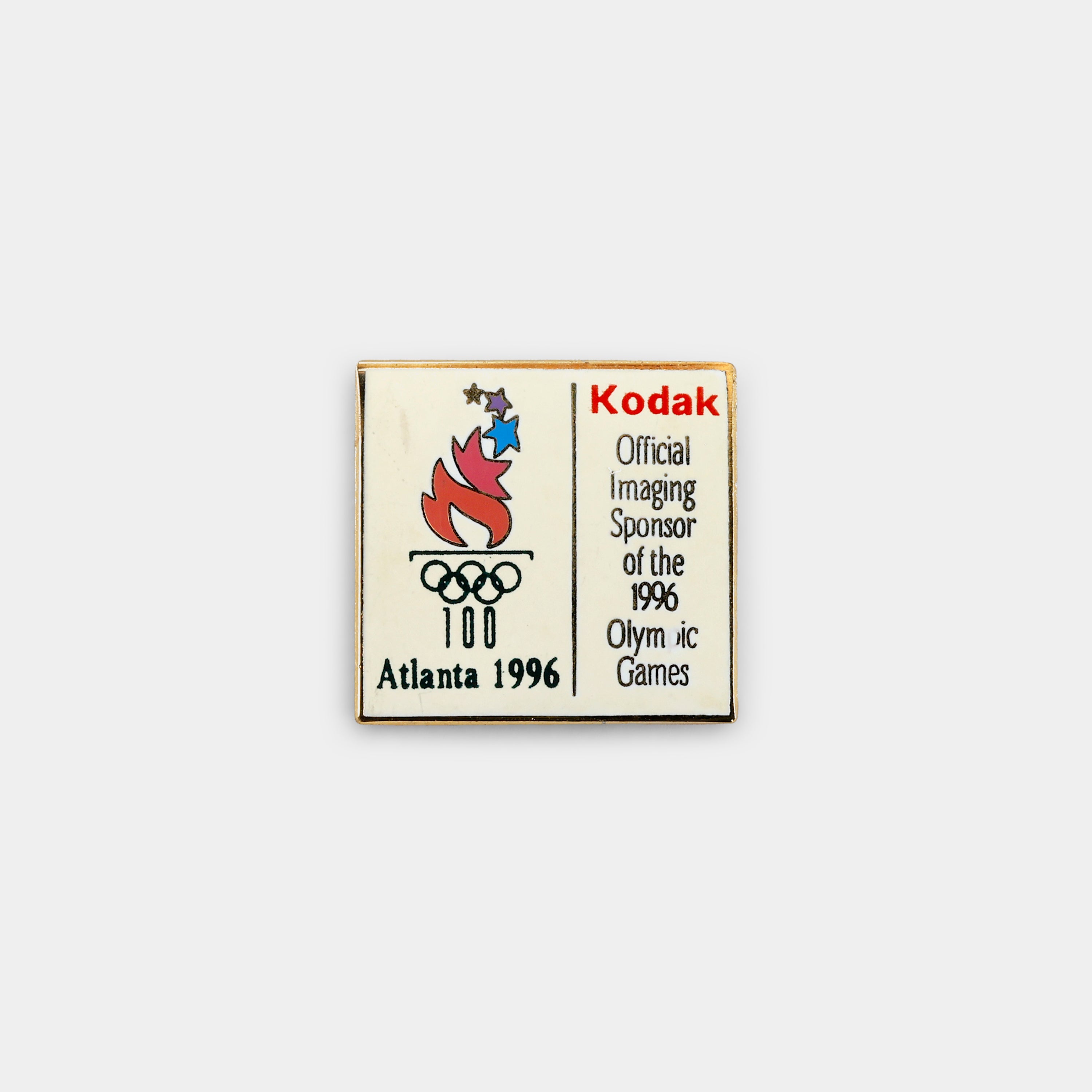 Kodak Official Imaging Sponsor of the 1996 Olympic Games Vintage Enamel Pin