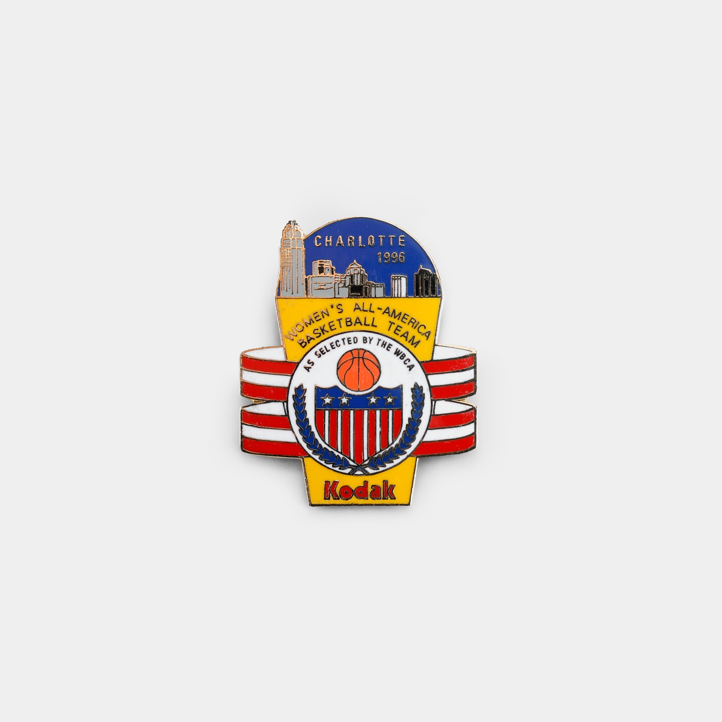 Kodak Women's All-American Basketball Team Charlotte 1996 Vintage Enamel Pin