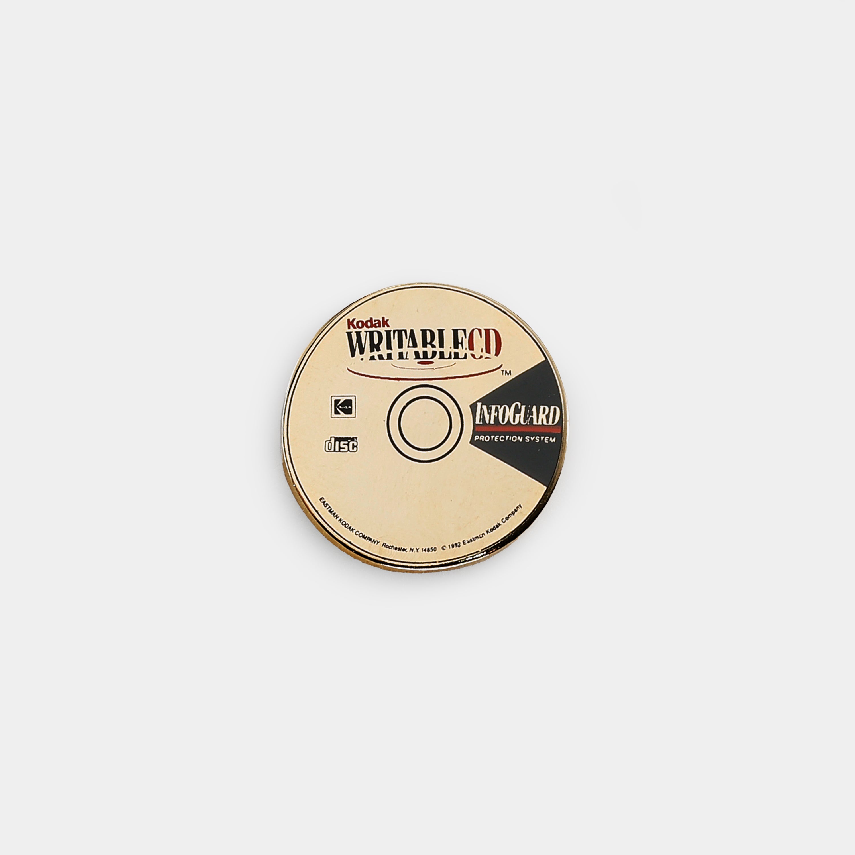 Kodak InfoGuard Writable CD Vintage Enamel Pin