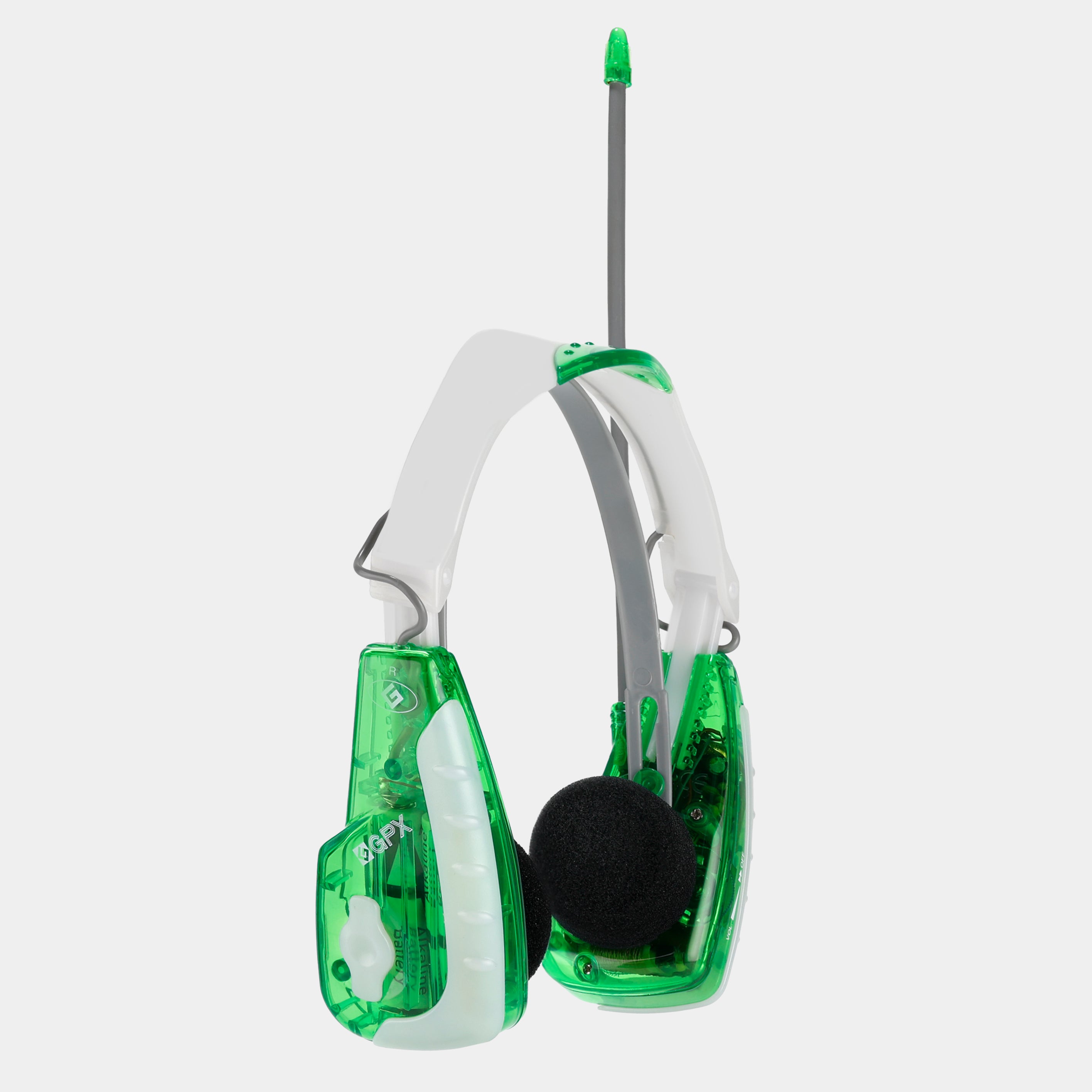 GPX AHP1500IM Transparent Green Radio Headset