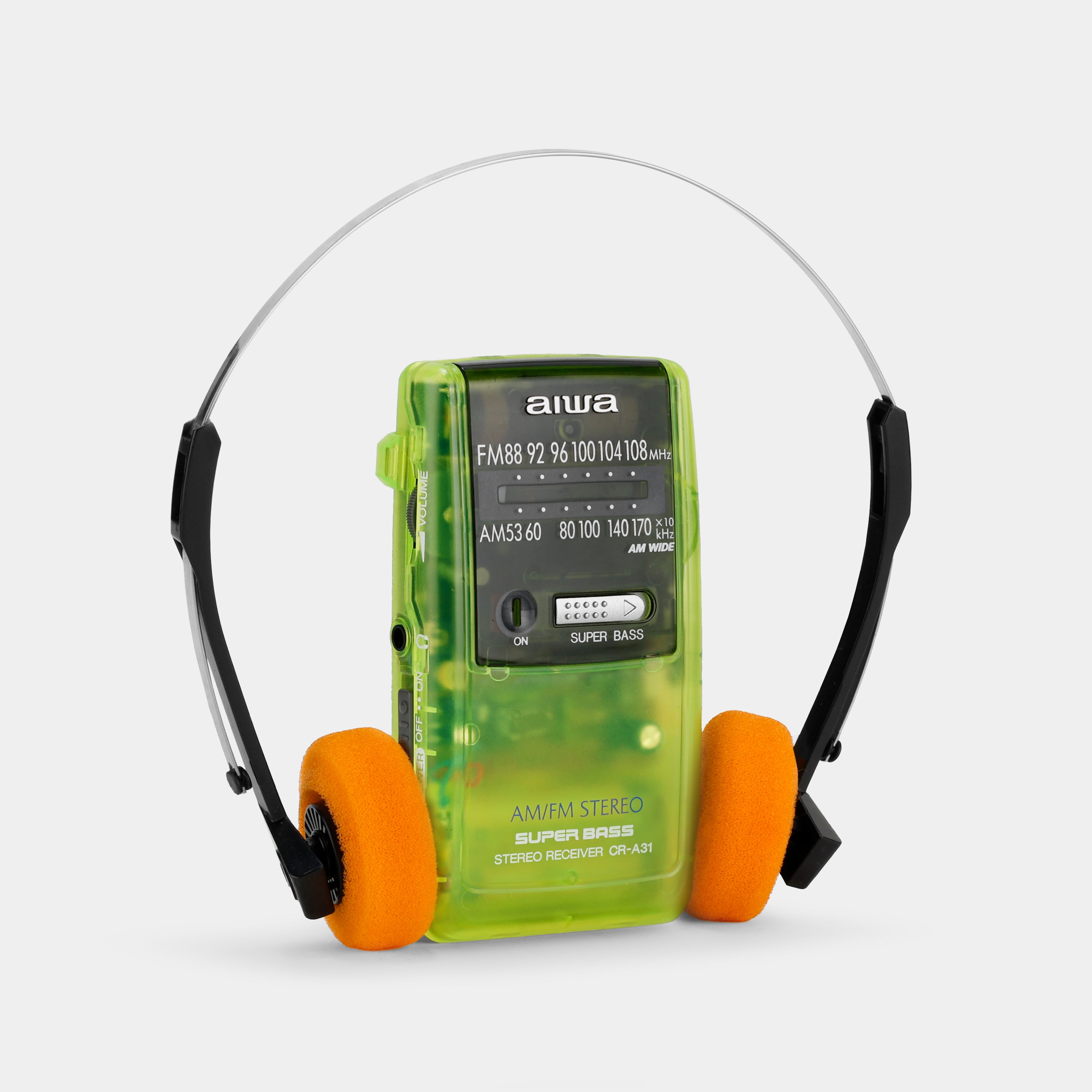Aiwa CR-A31 Transparent Green AM/FM Stereo Portable Radio